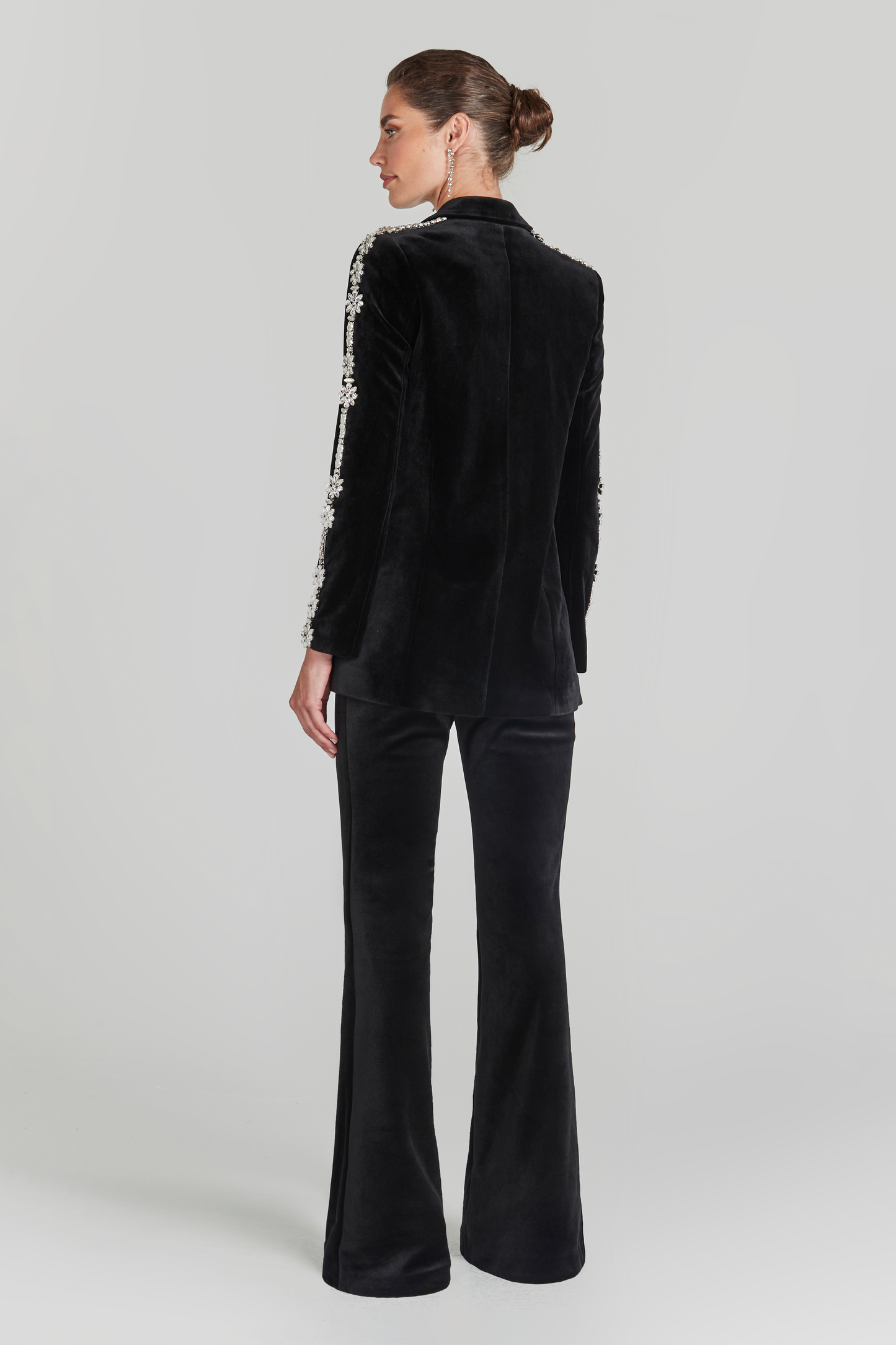 DAVINA Black Velvet Blazer