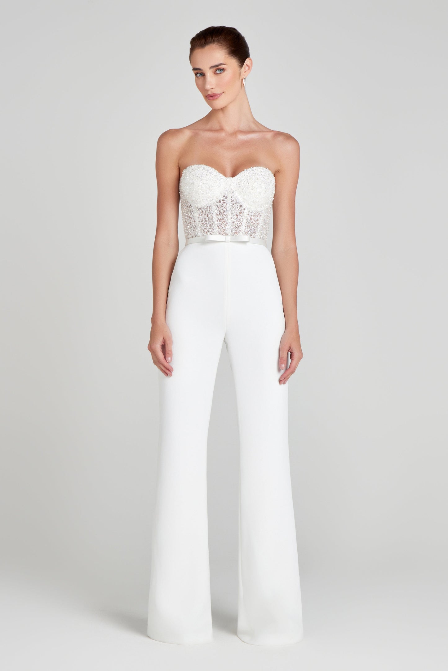 NADINE MERABI Jumpsuits Aurora White Jumpsuit