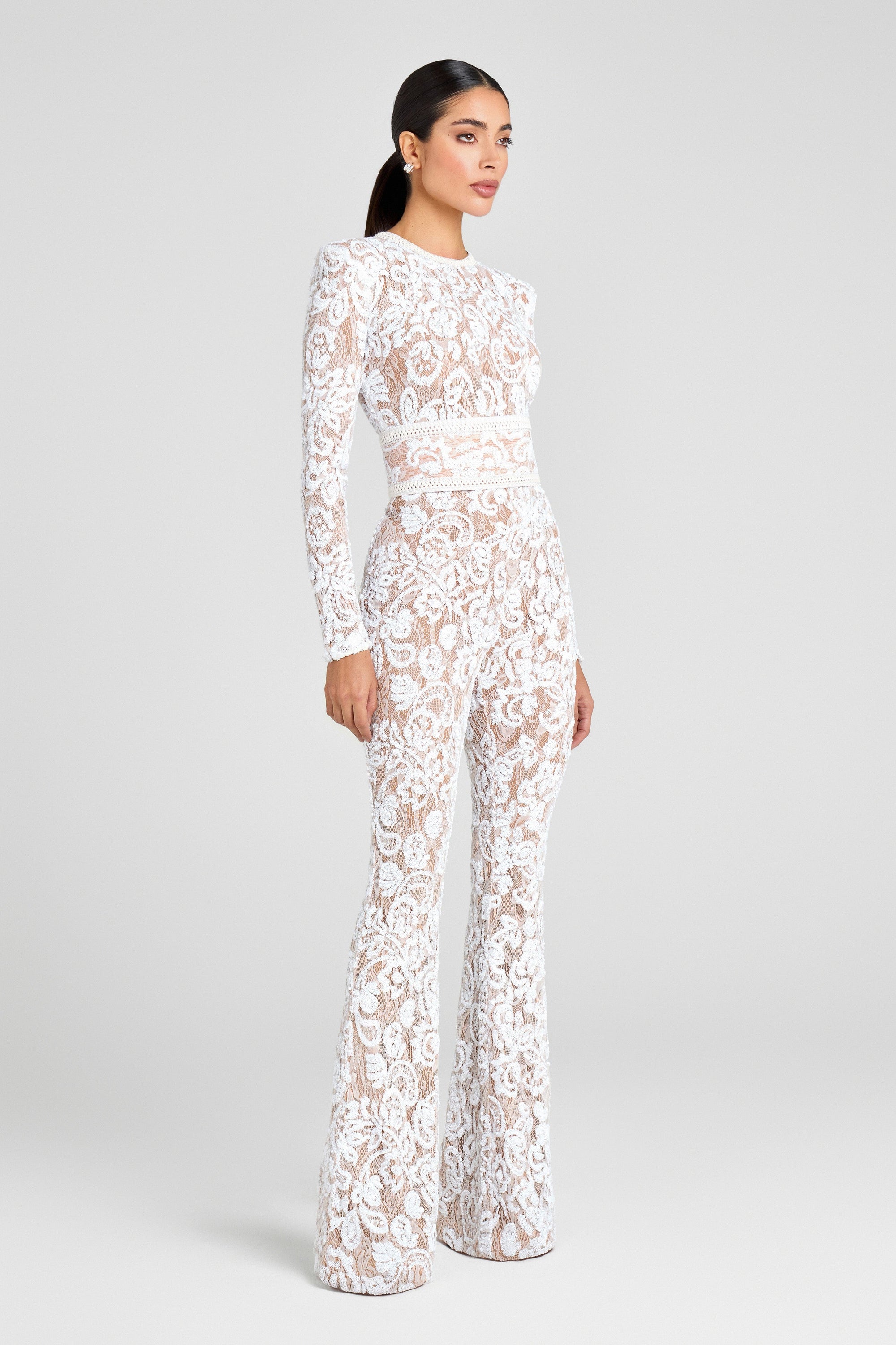 Nadine Merabi Jumpsuits Bella White Jumpsuit
