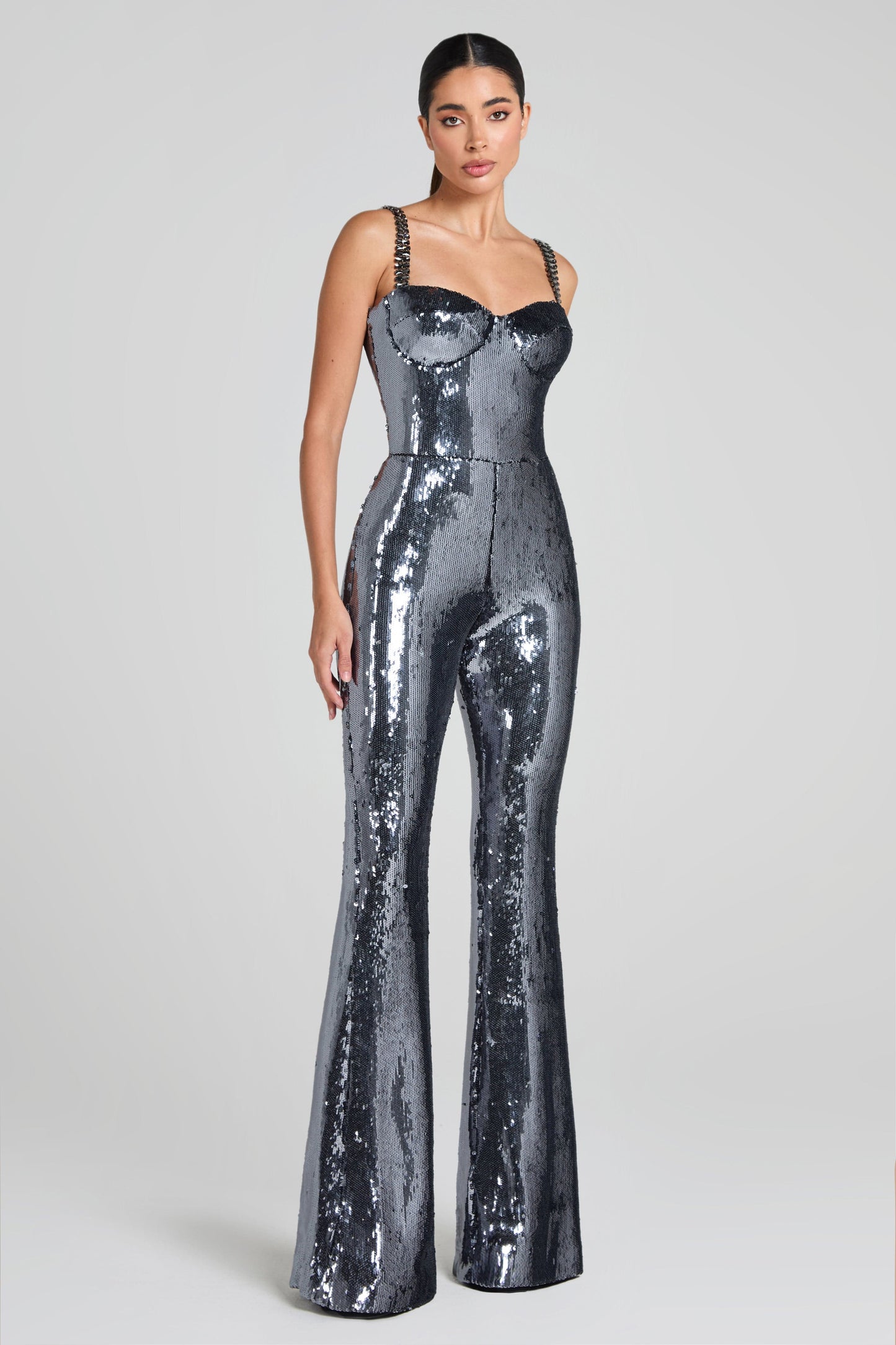 NADINE MERABI Jumpsuits Beverly Silver Jumpsuit