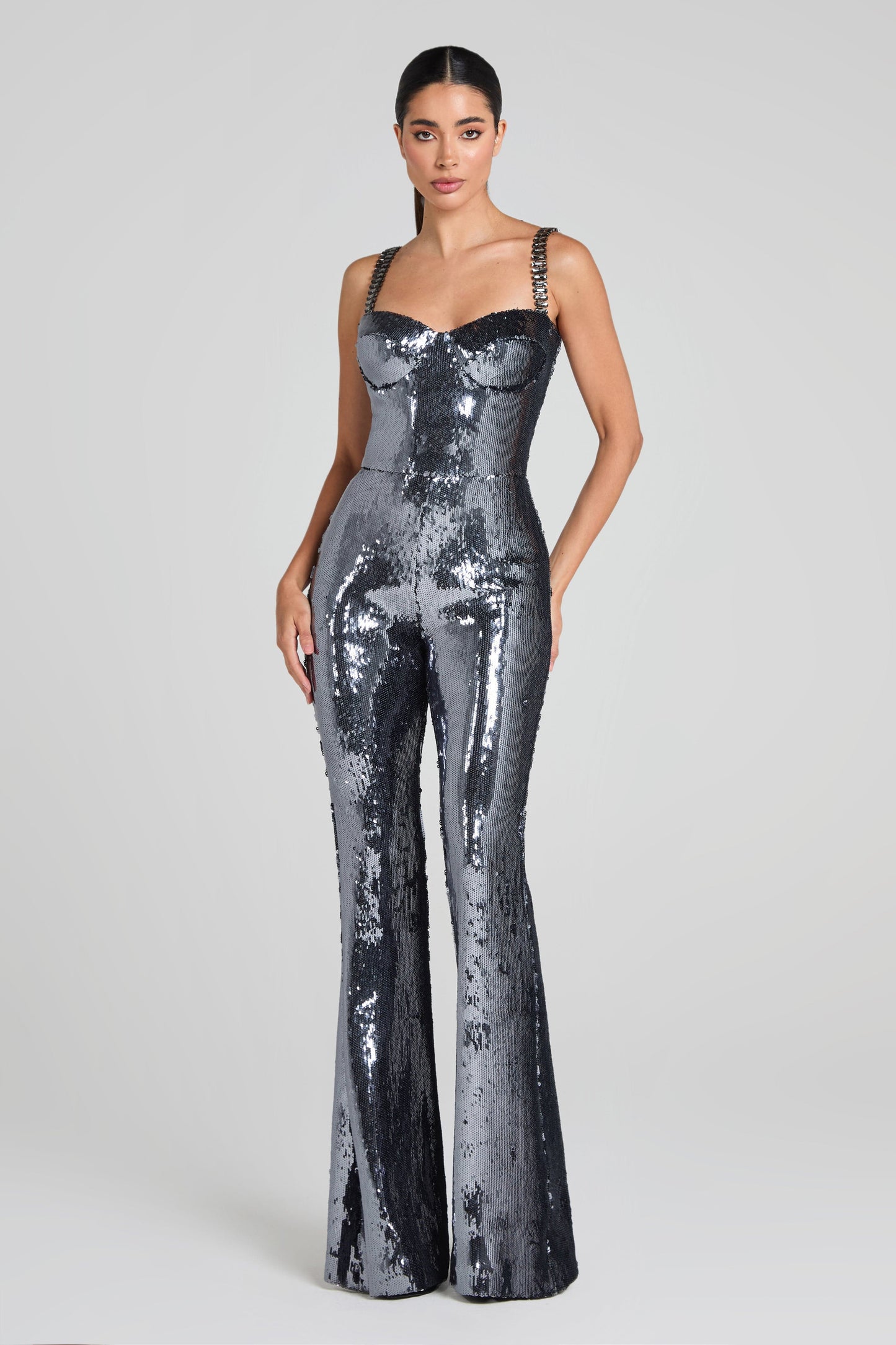 NADINE MERABI Jumpsuits Beverly Silver Jumpsuit