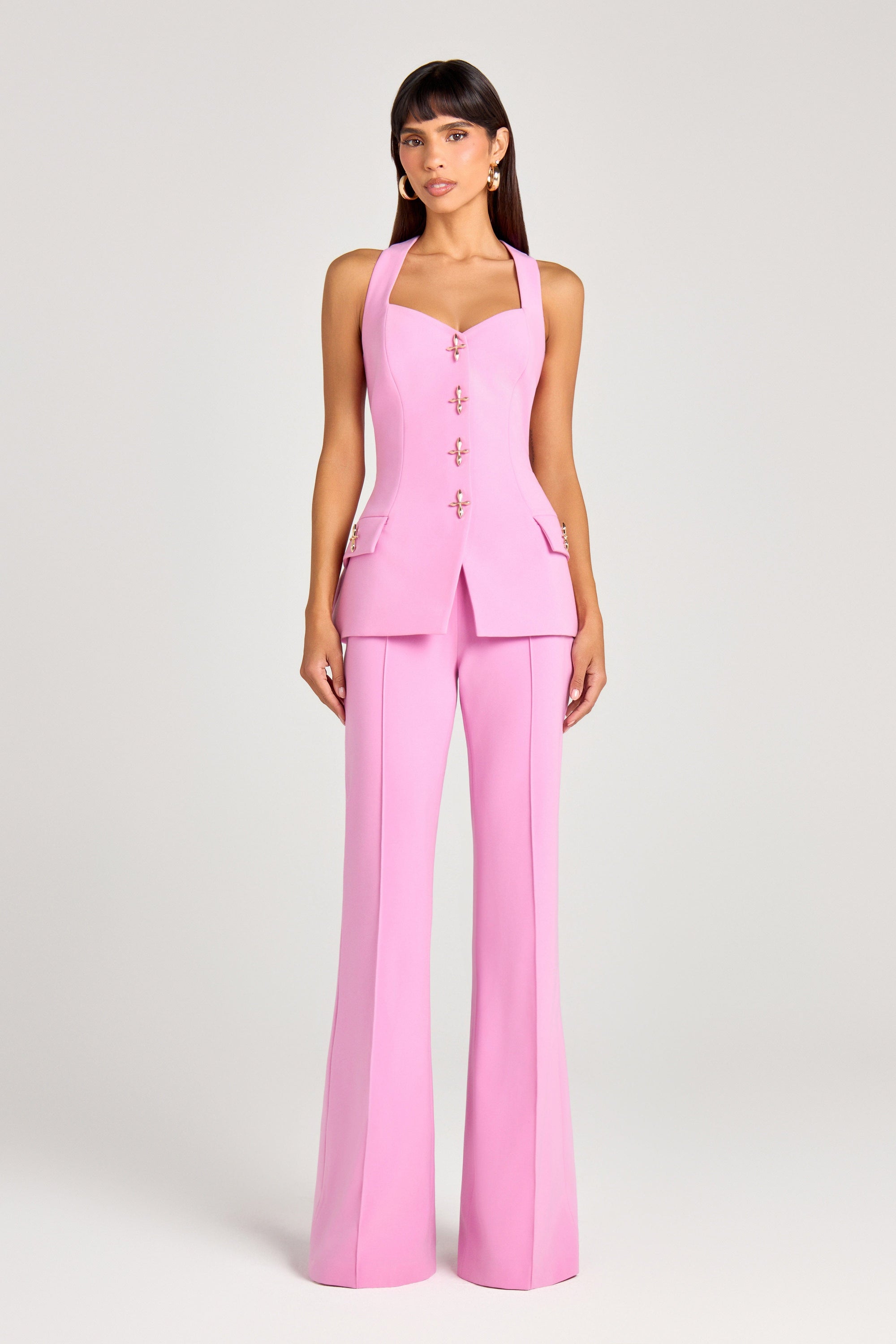 NADINE MERABI Tops Zoe Pink Waistcoat