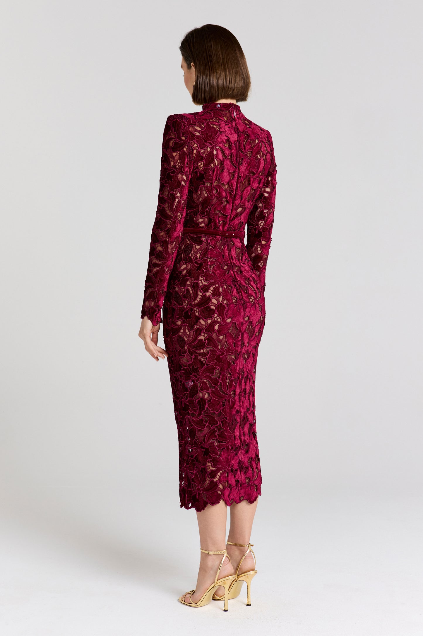 Diane Burgundy Dress