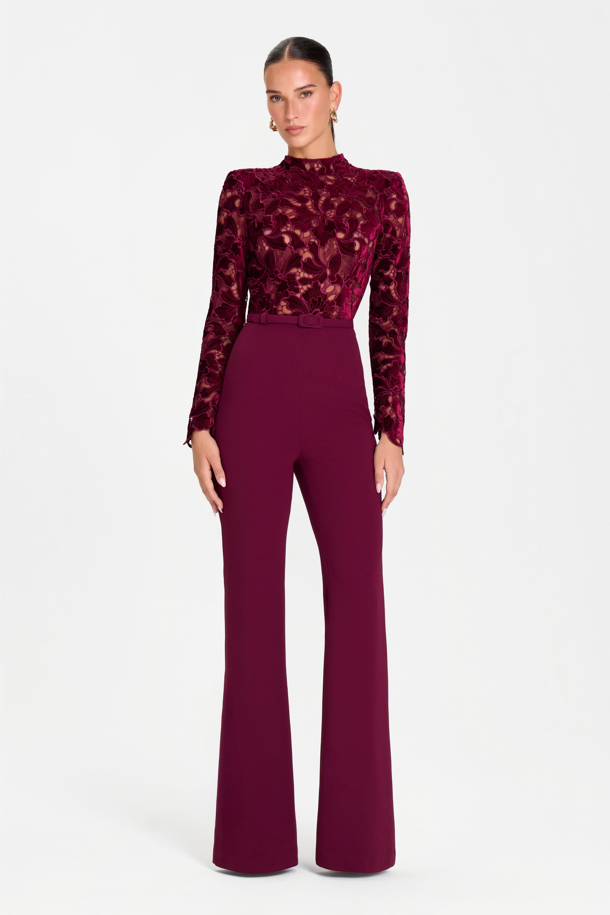 JUMPSUIT Jumpsuit Eleanor Burgundy Jumpsuit
