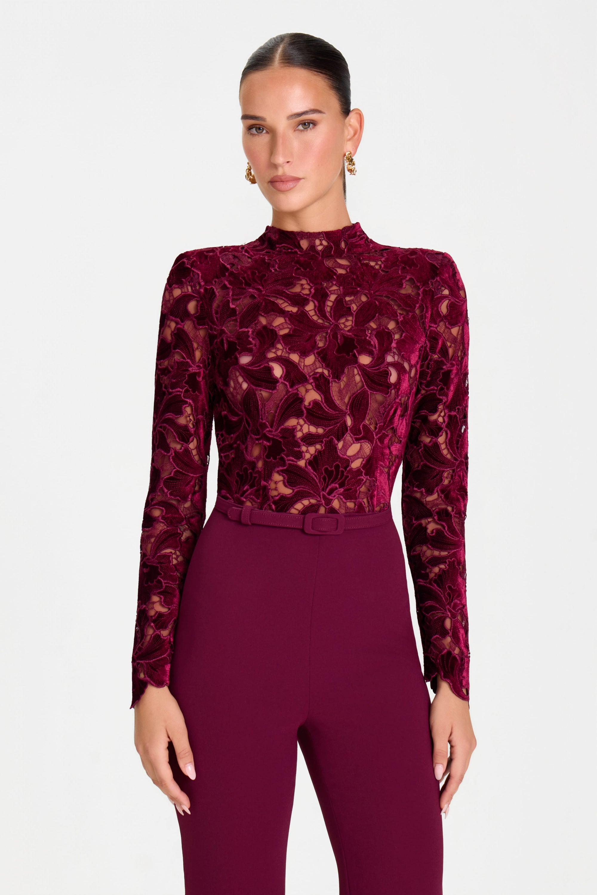 JUMPSUIT Jumpsuit Eleanor Burgundy Jumpsuit