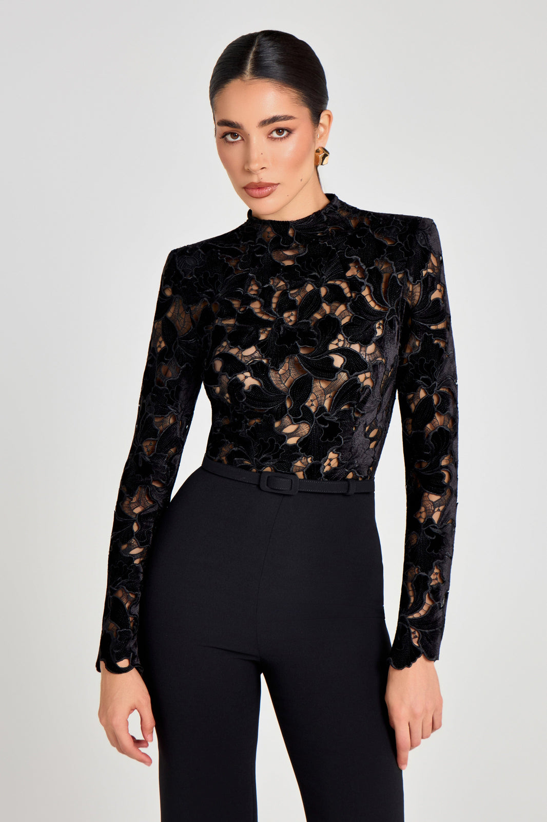 NADINE MERABI Jumpsuits Eleanor Black Jumpsuit