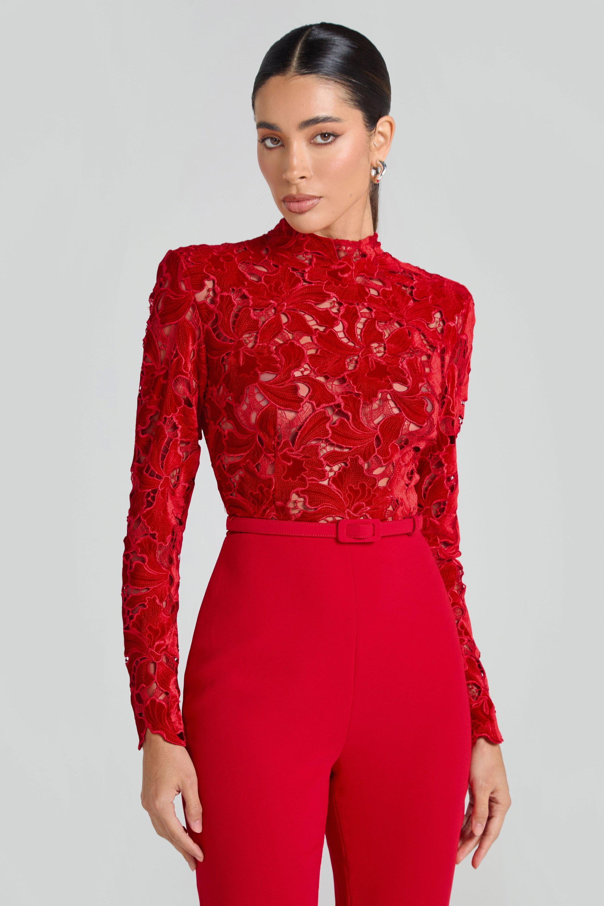 NADINE MERABI Jumpsuits Eleanor Red Jumpsuit