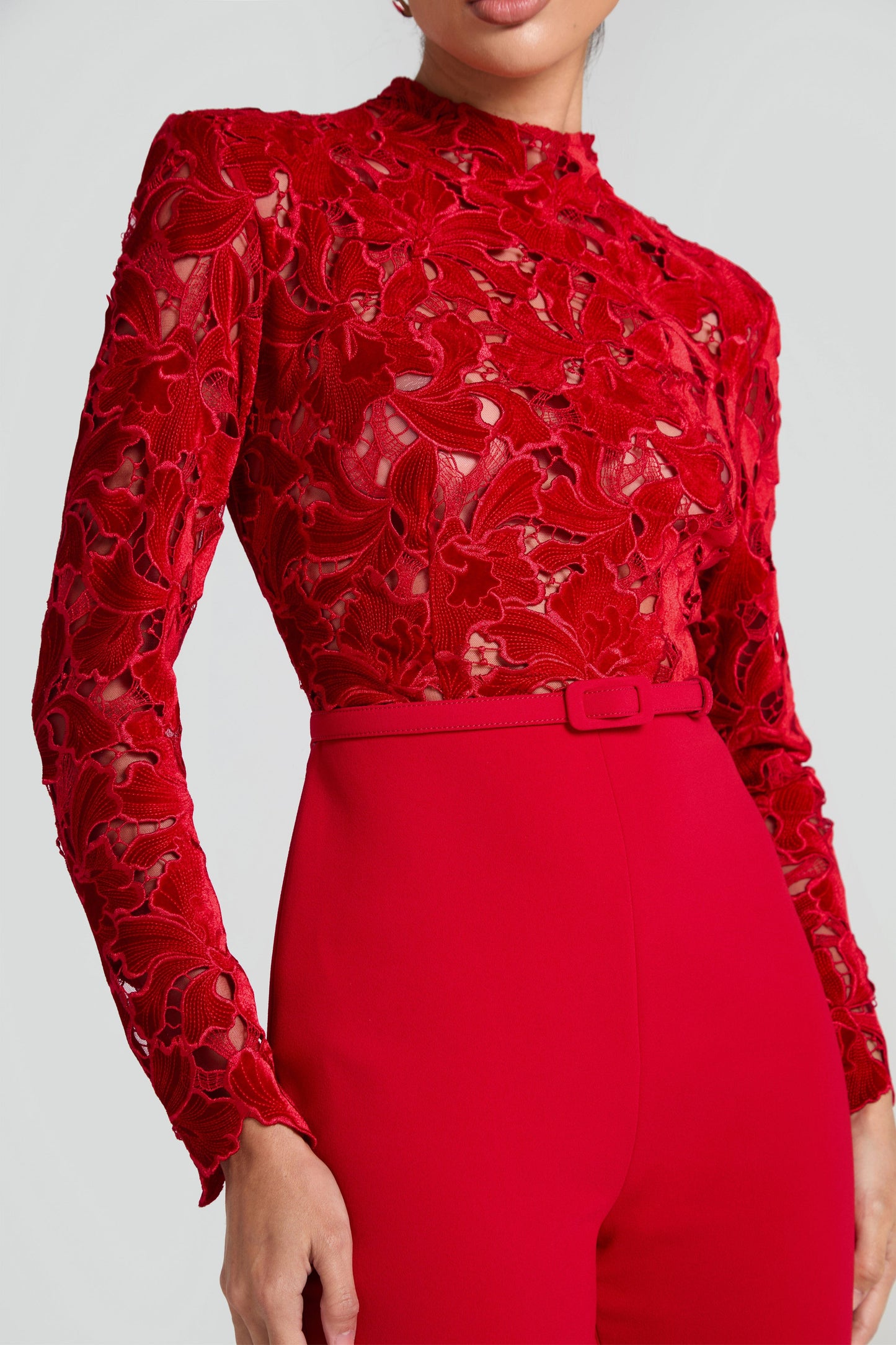 NADINE MERABI Jumpsuits Eleanor Red Jumpsuit