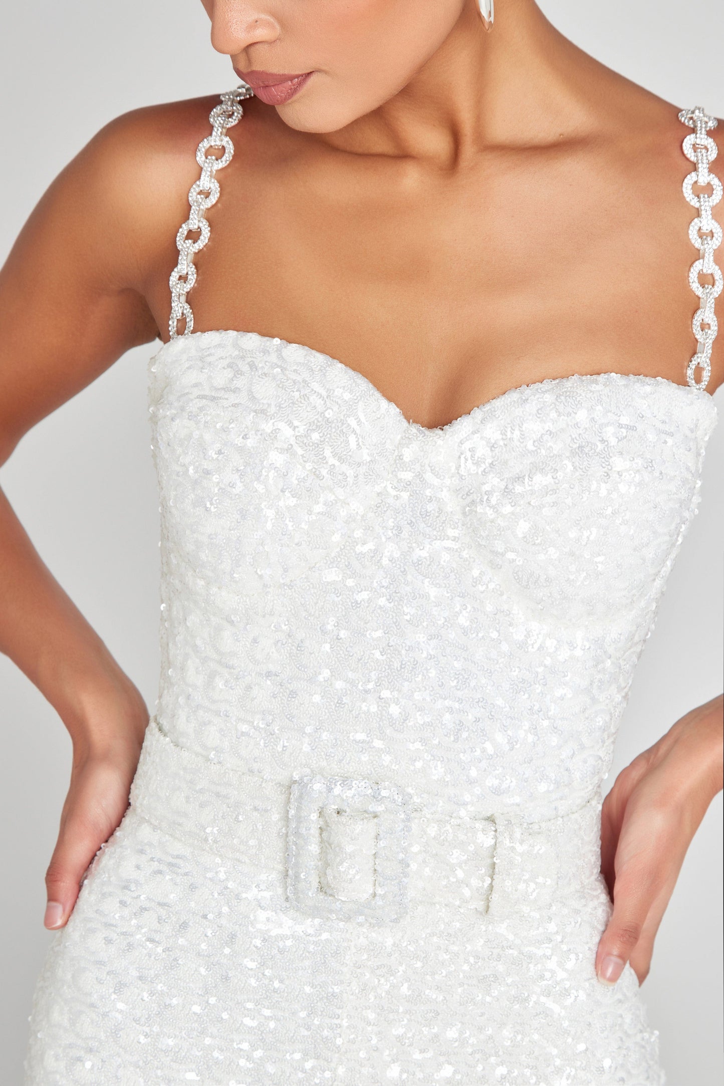 NADINE MERABI Jumpsuits LUCINDA White Jumpsuit