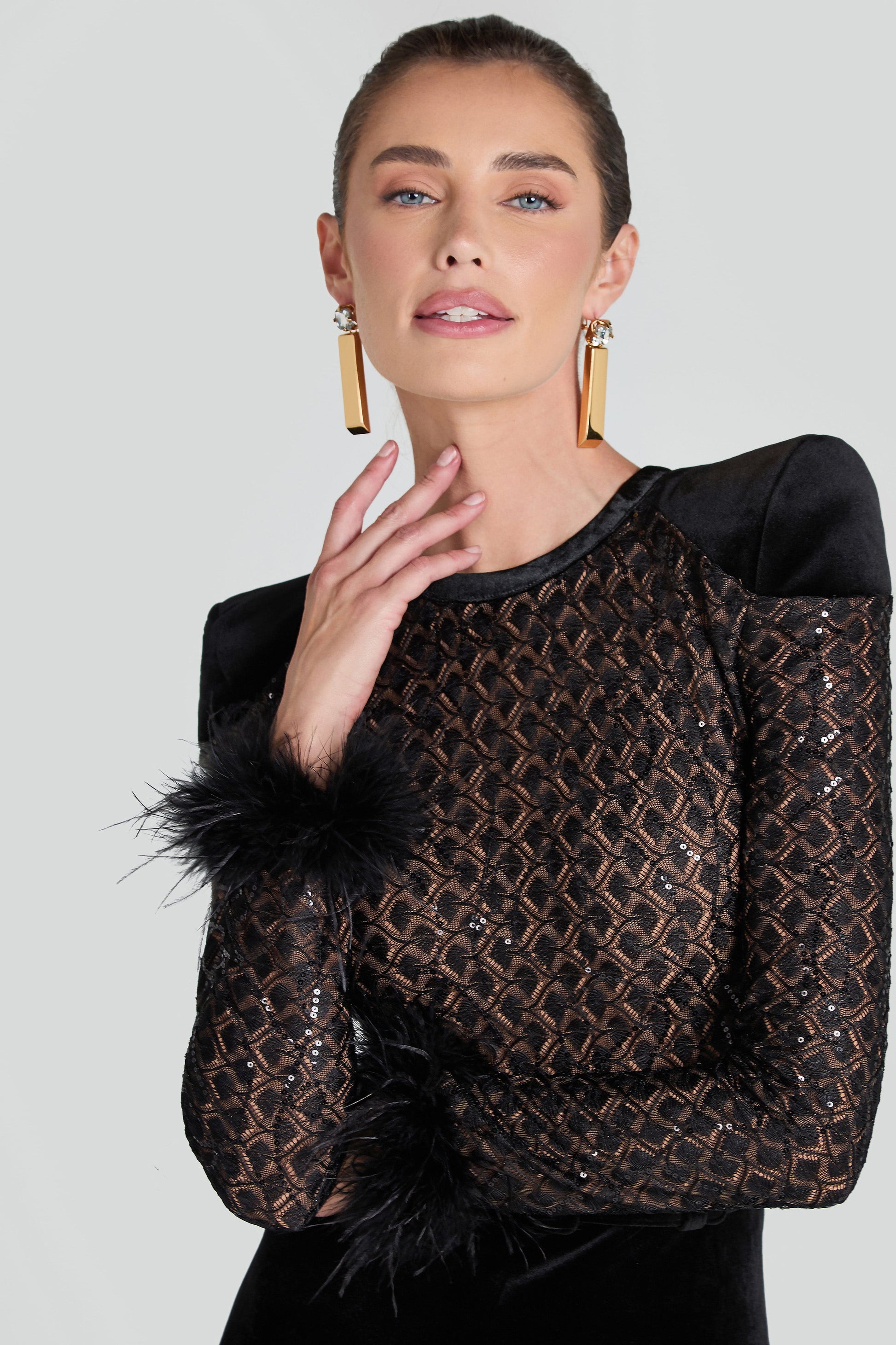 NADINE MERABI Jumpsuits Monique Black Jumpsuit