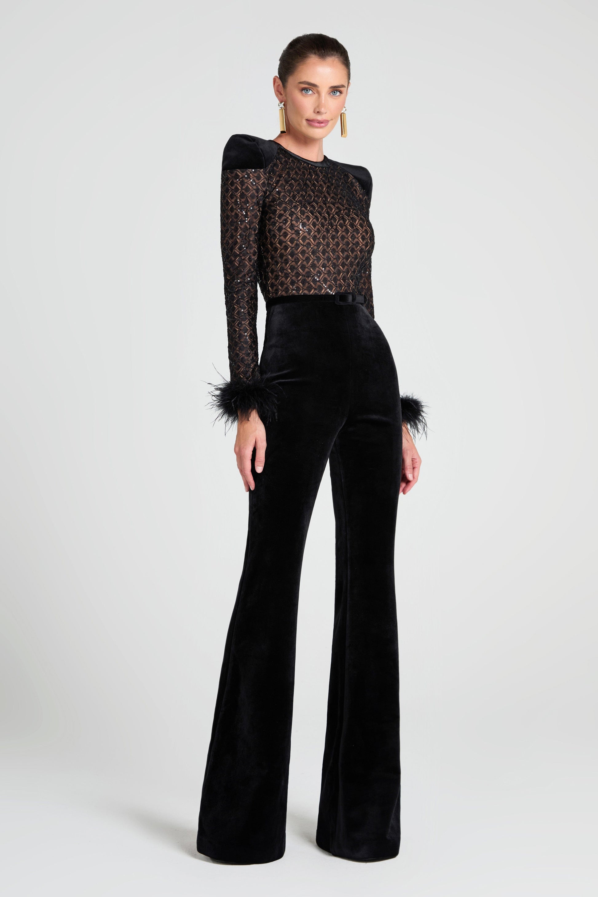 NADINE MERABI Jumpsuits Monique Black Jumpsuit