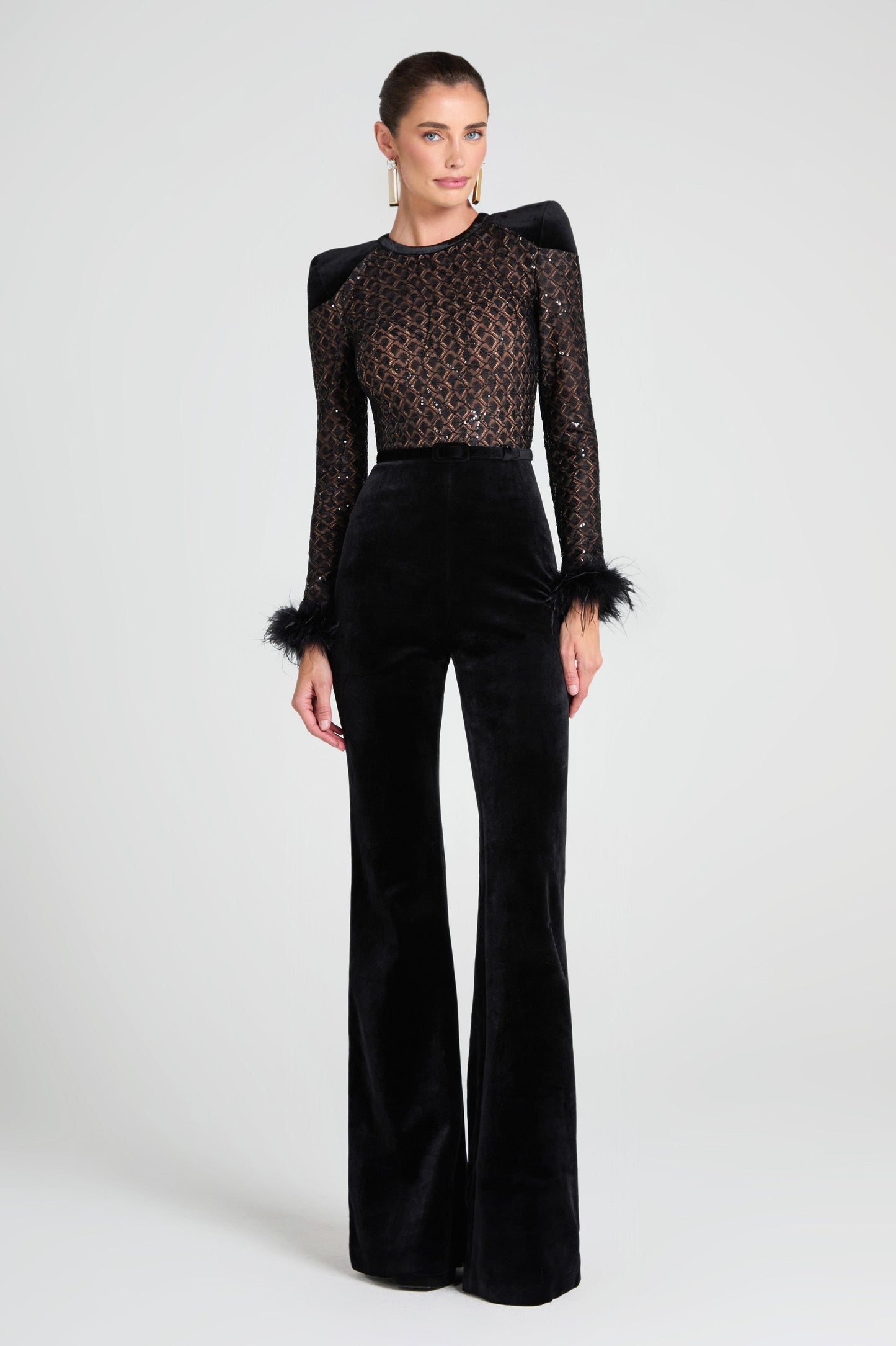NADINE MERABI Jumpsuits Monique Black Jumpsuit