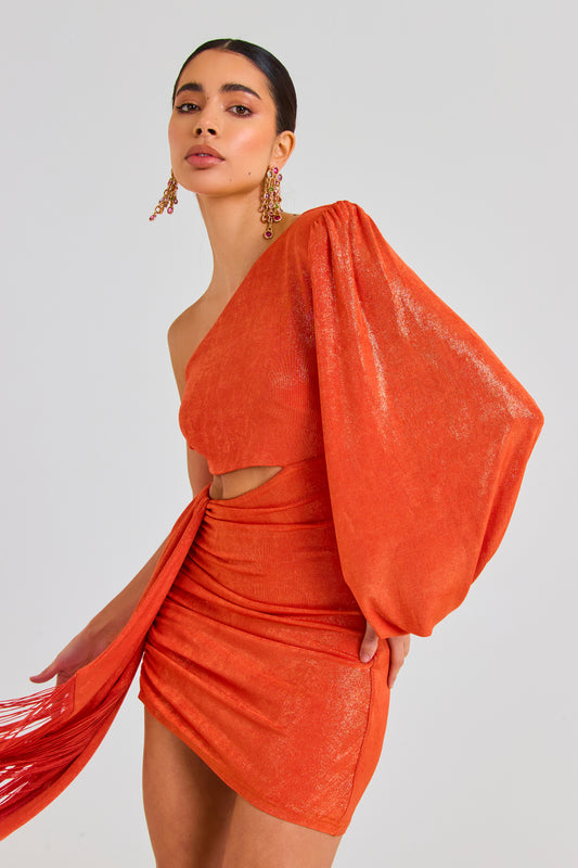 Nikki Orange Dress