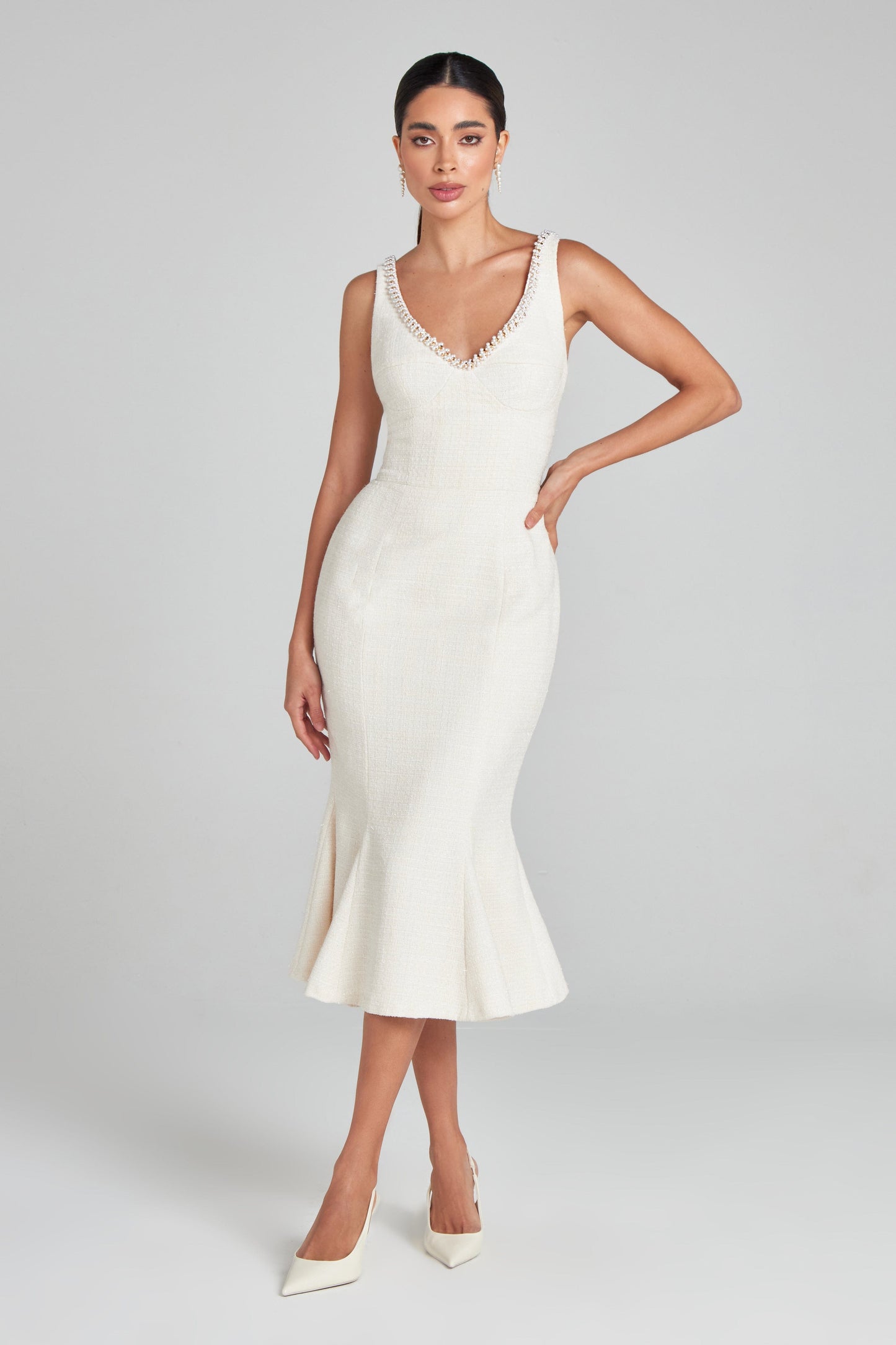 NADINE MERABI Dresses Penelope Ivory Dress