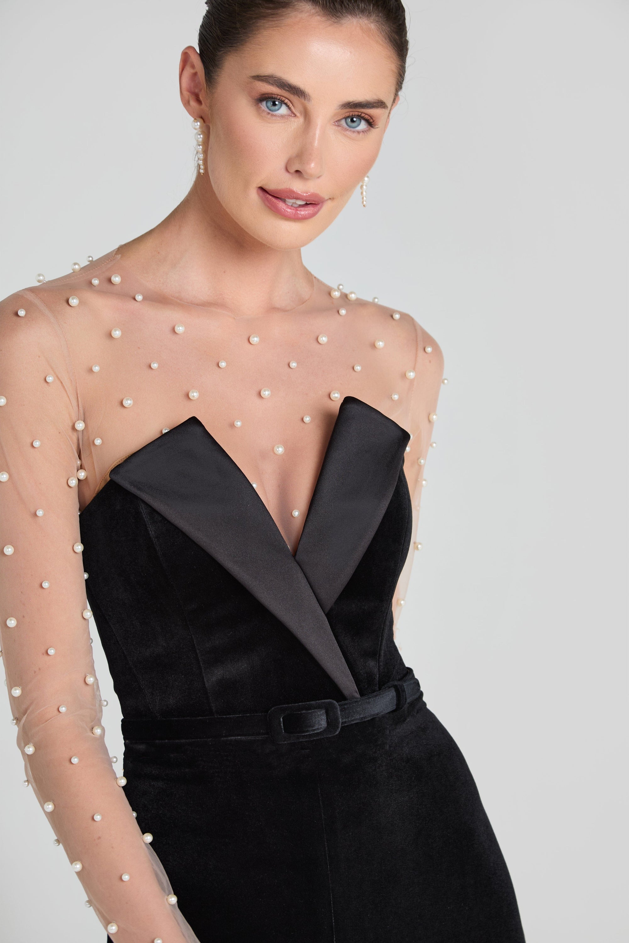 NADINE MERABI Jumpsuits Vivianne Black Jumpsuit