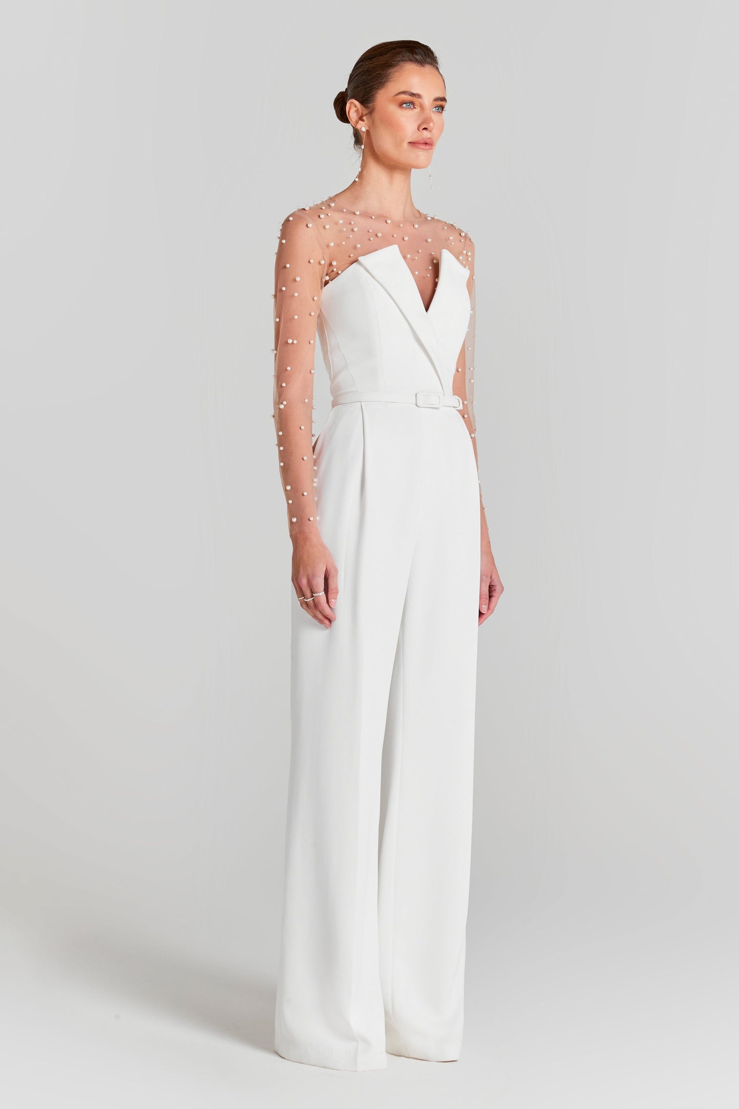 NADINE MERABI Jumpsuits Vanessa White Jumpsuit