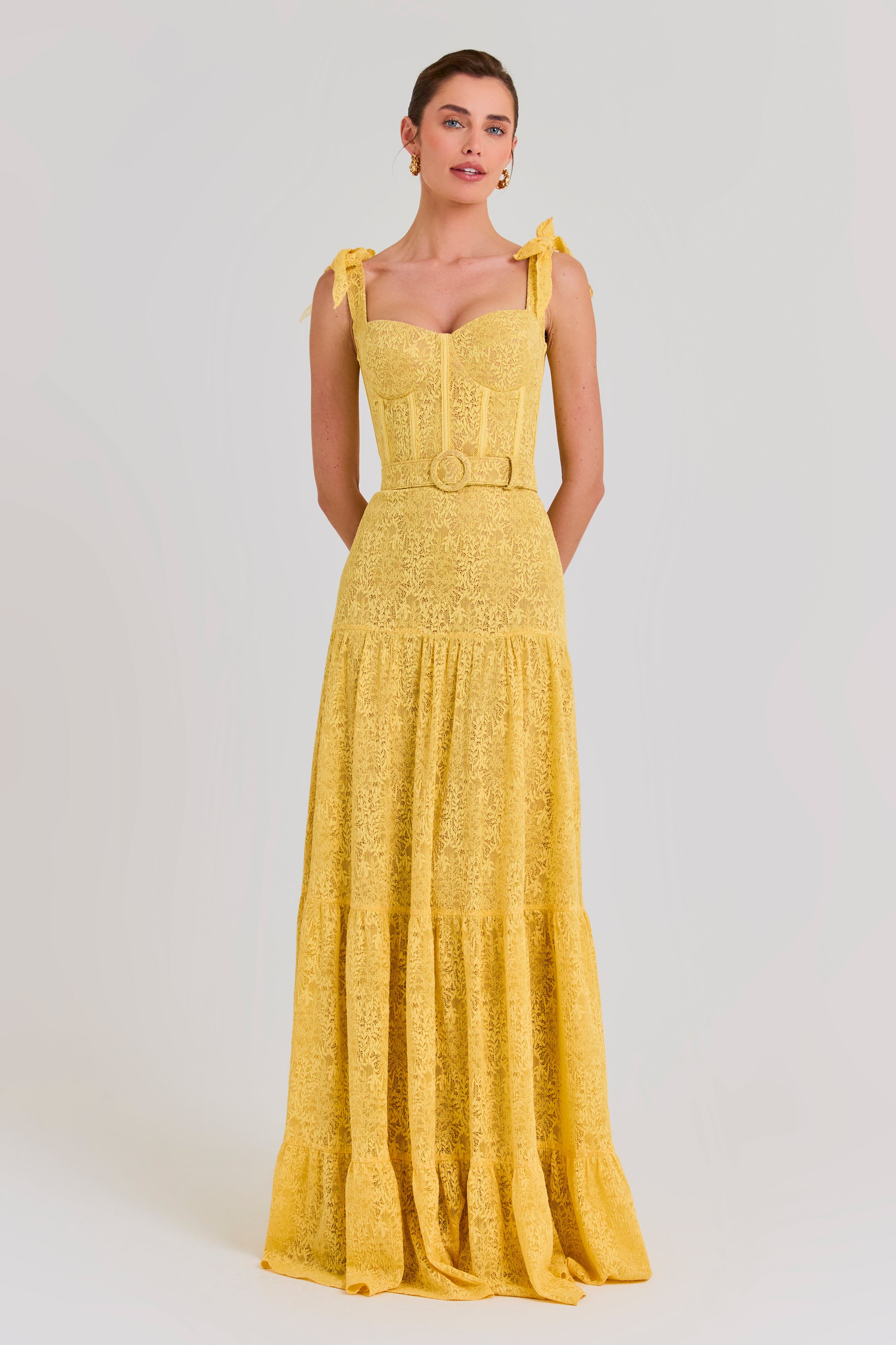 yellow lace dress maxi Scarf in Hand wash cold Yellow Coast Lace Cami Maxi