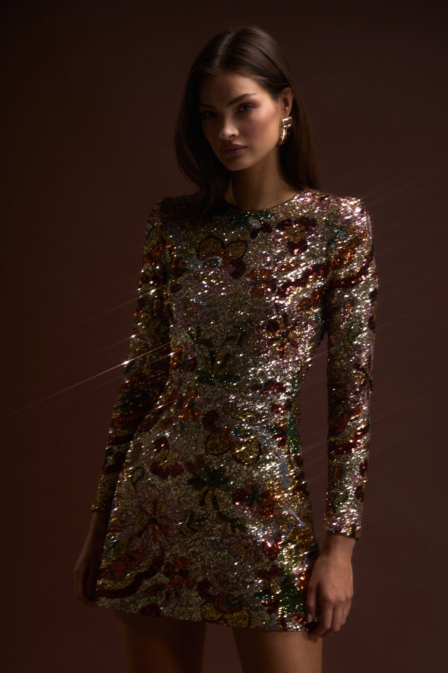 NADINE MERABI Dresses Camille Gold Dress