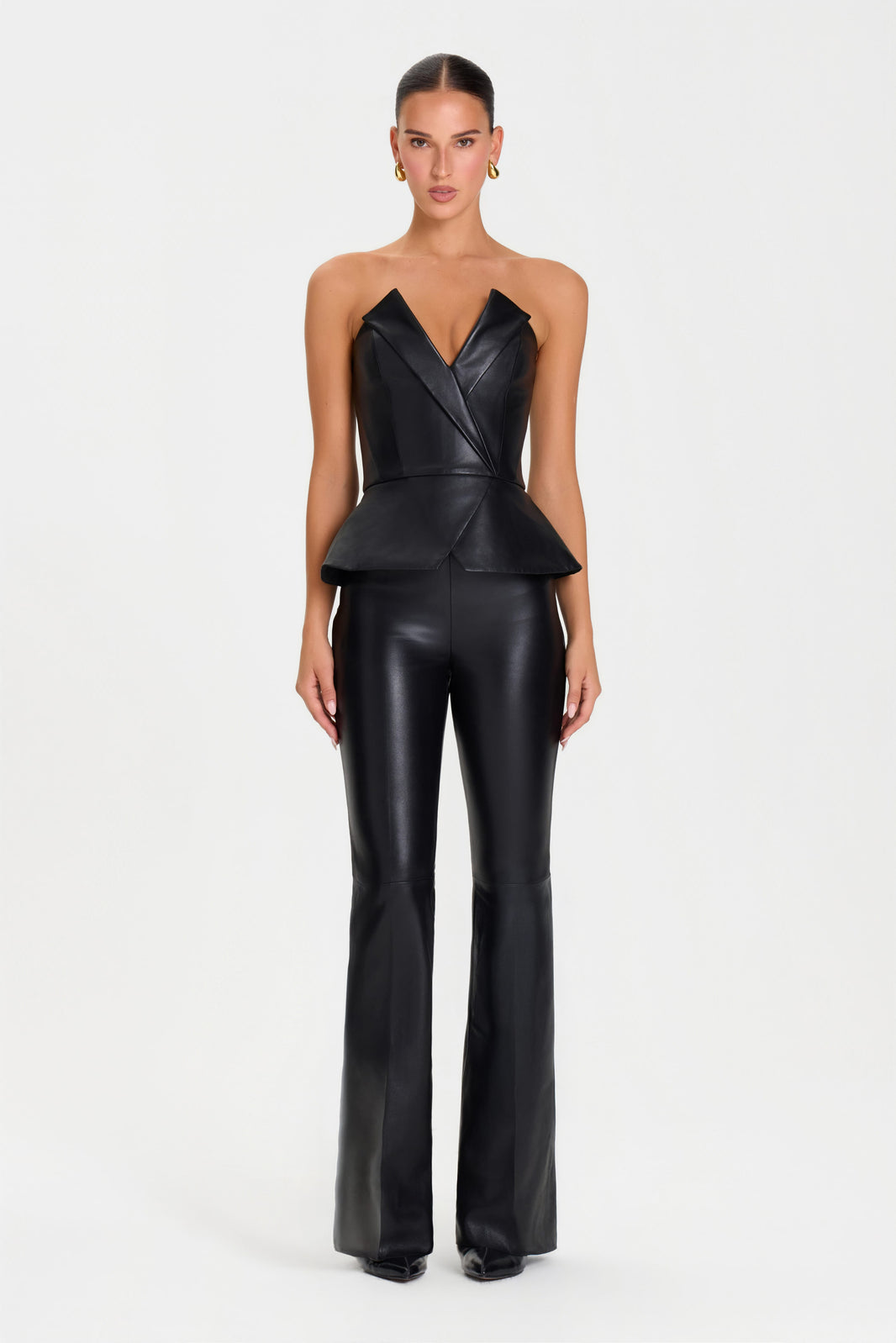 TROUSER Trousers JESSIE BLACK LEATHER TROUSERS
