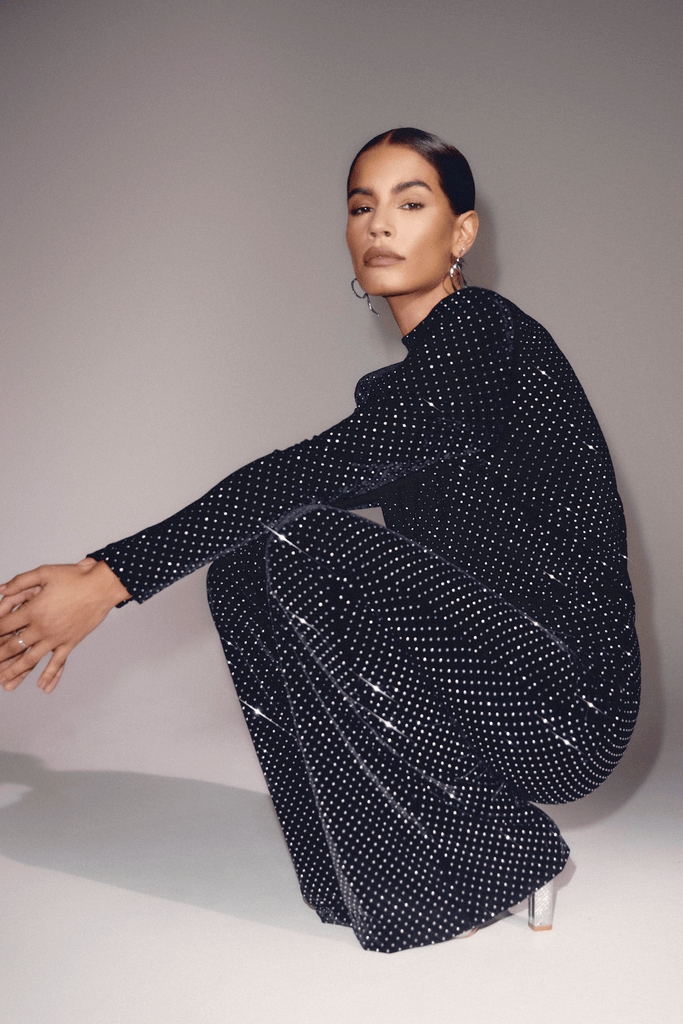 NADINE MERABI Jumpsuits Luna Black Jumpsuit