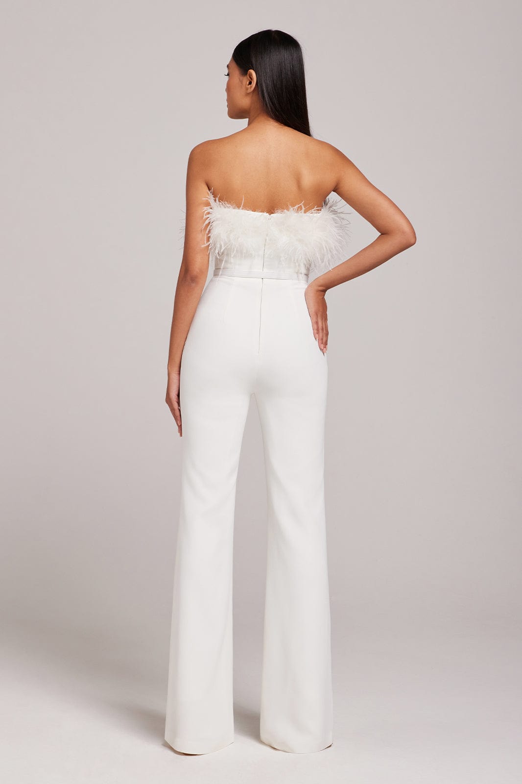 NADINE MERABI Jumpsuits Colette White Jumpsuit