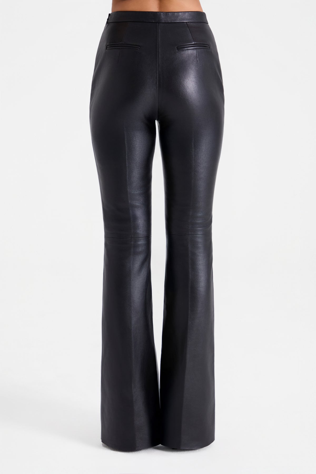 JESSIE BLACK LEATHER TROUSERS