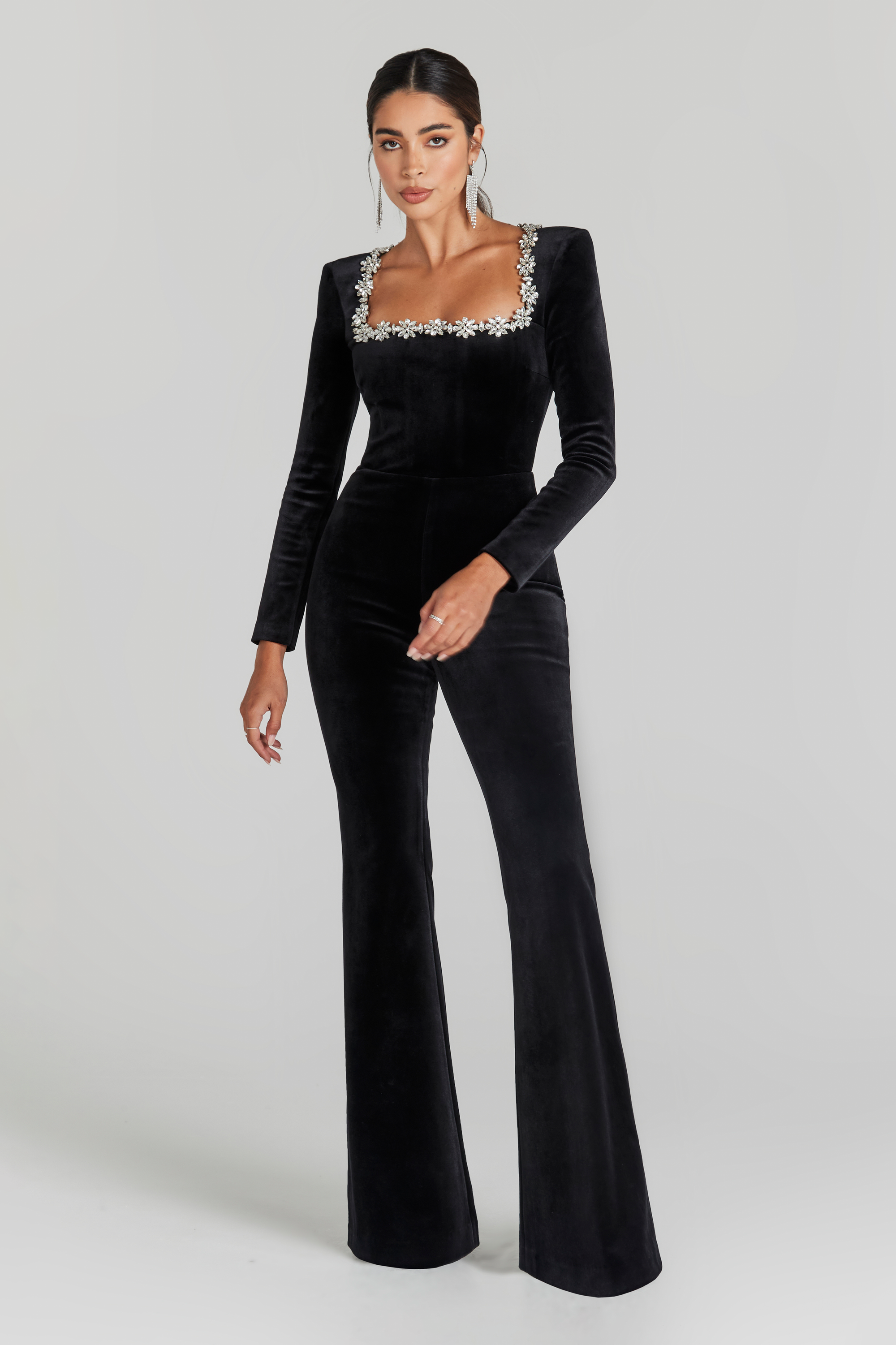 Black best sale jumpsuit evening