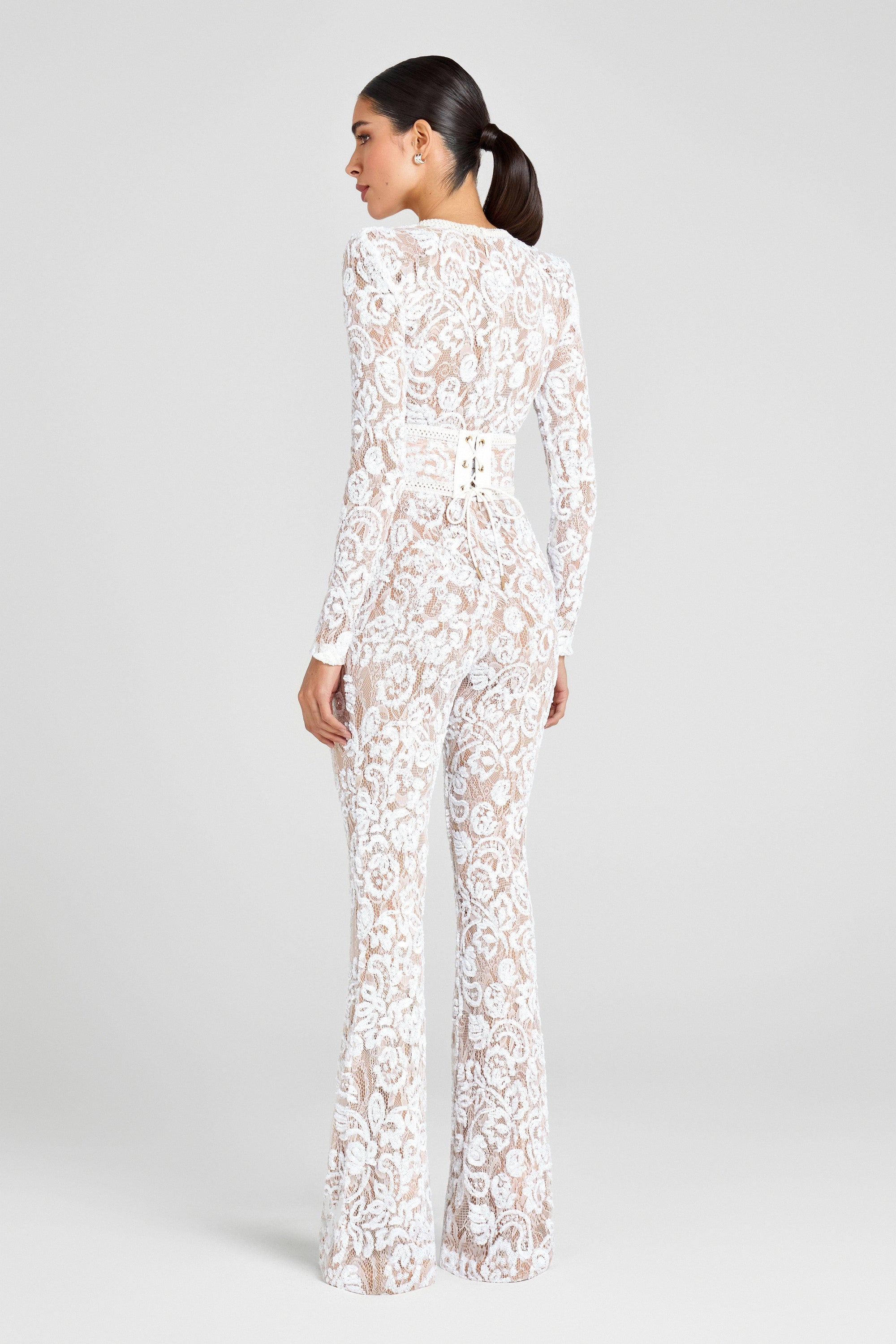 Nadine Merabi Jumpsuits Bella White Jumpsuit
