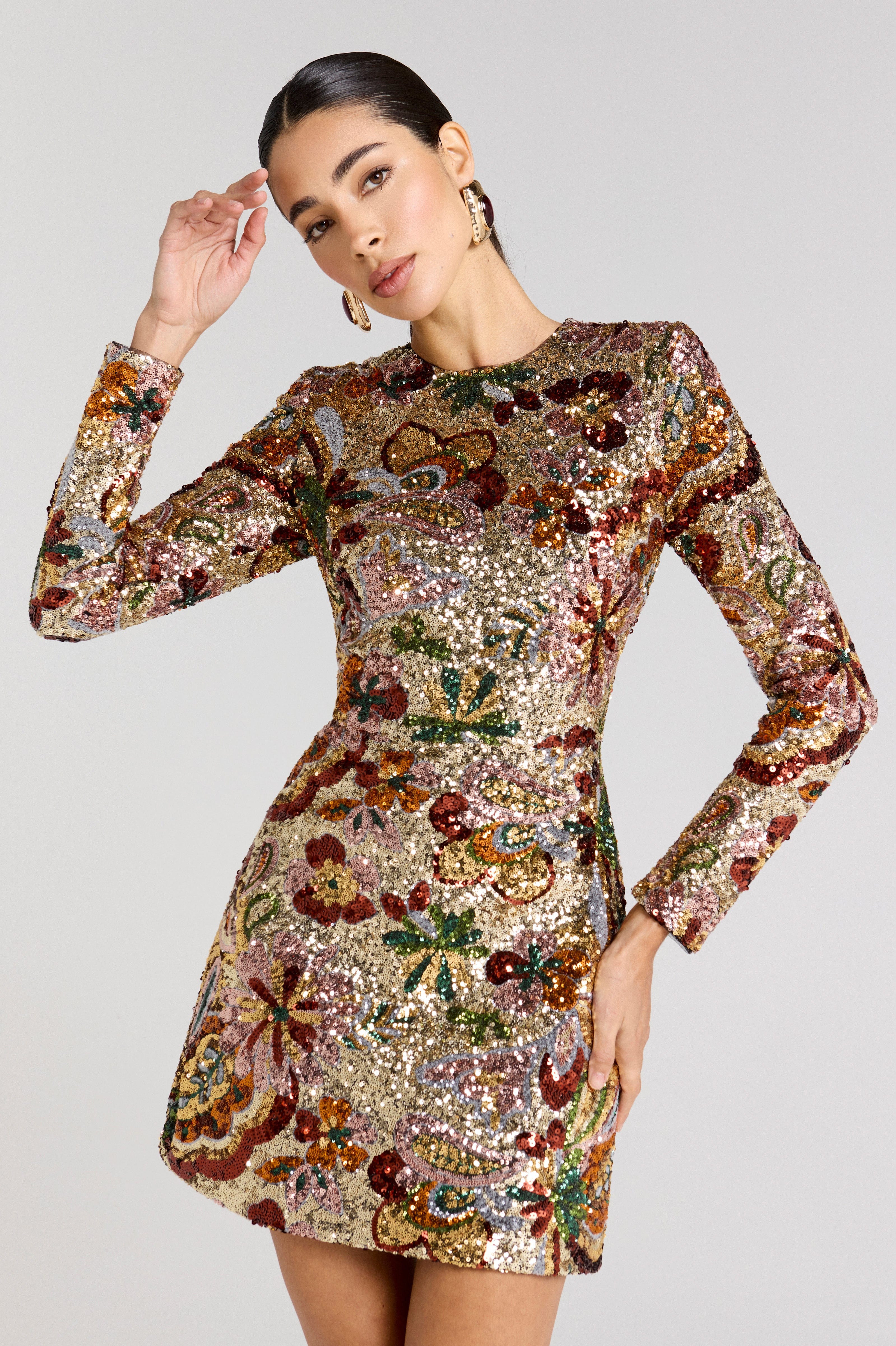Camille Gold Sequin Mini Dress