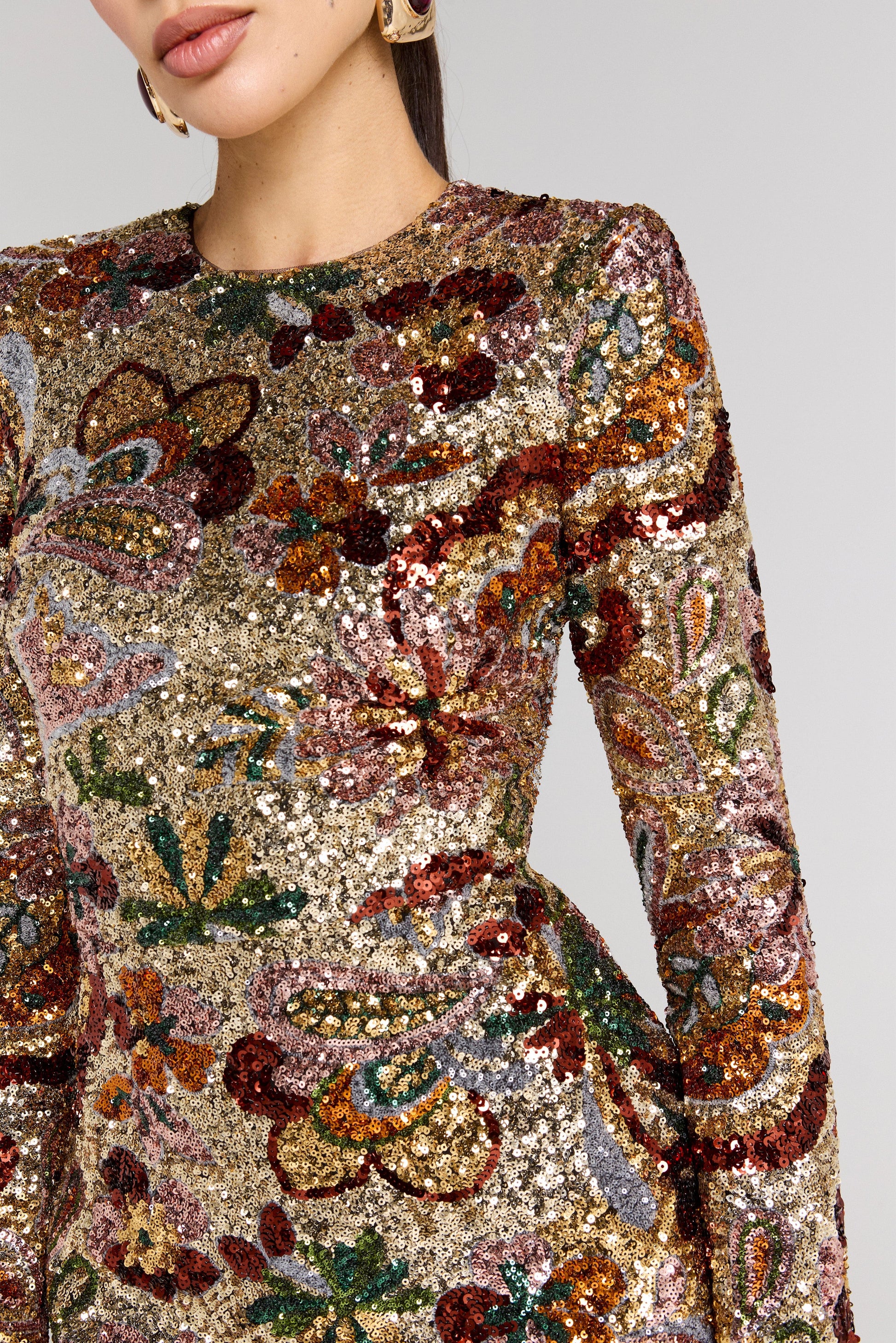 nadine merabi gold sequin dress Jodie Gold Sequin Dress