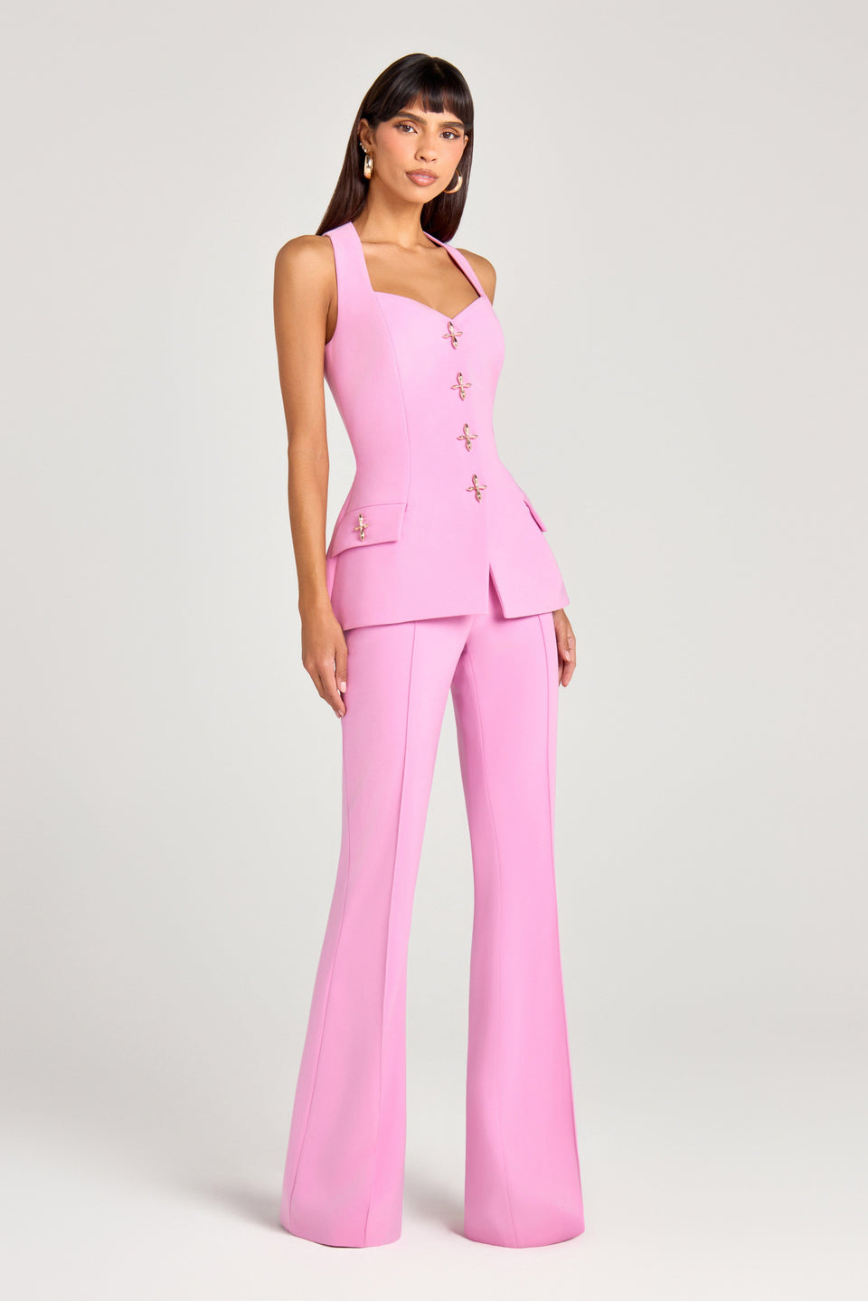 NADINE MERABI Tops Zoe Pink Waistcoat