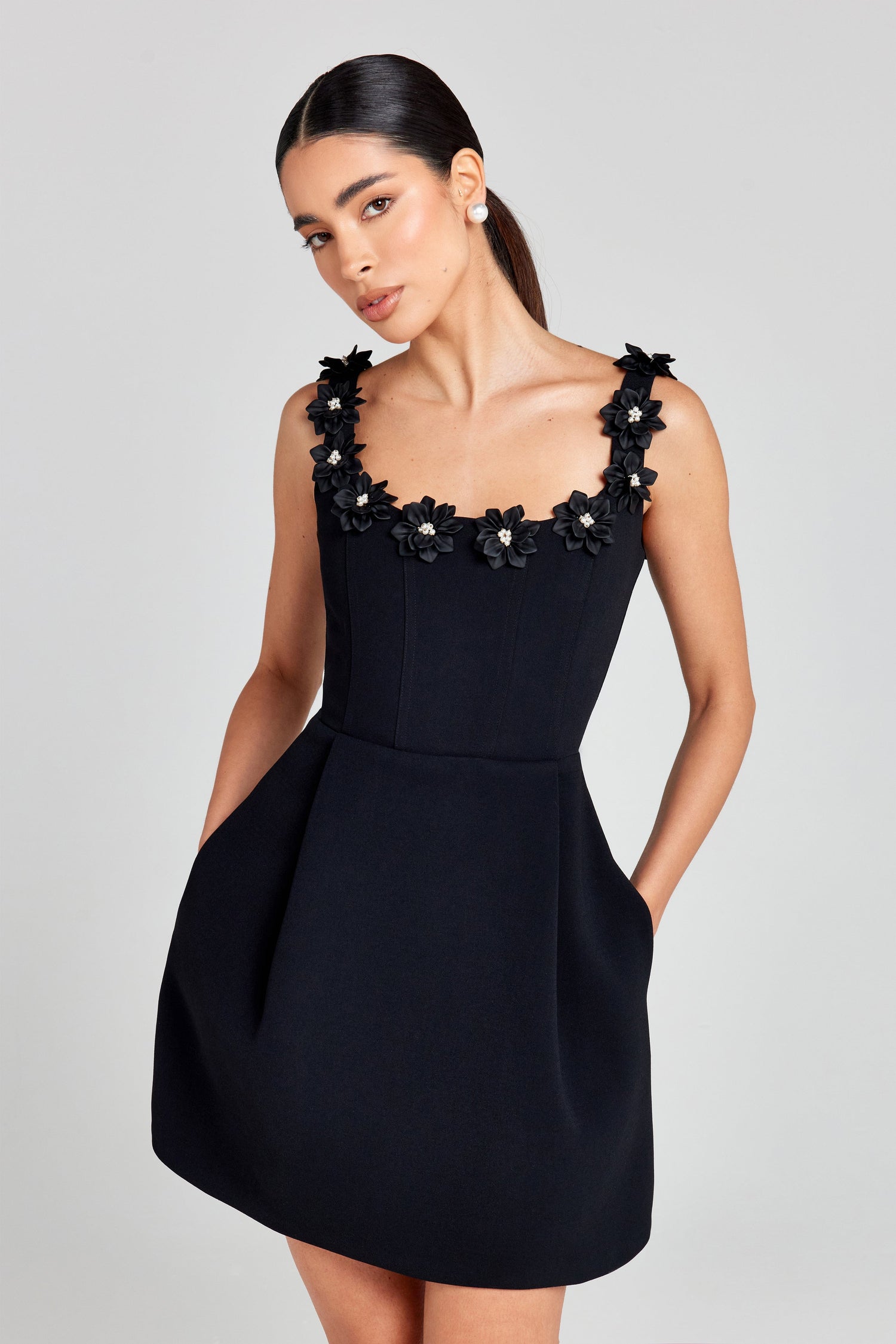 NADINE MERABI Dresses Cindy Black Dress