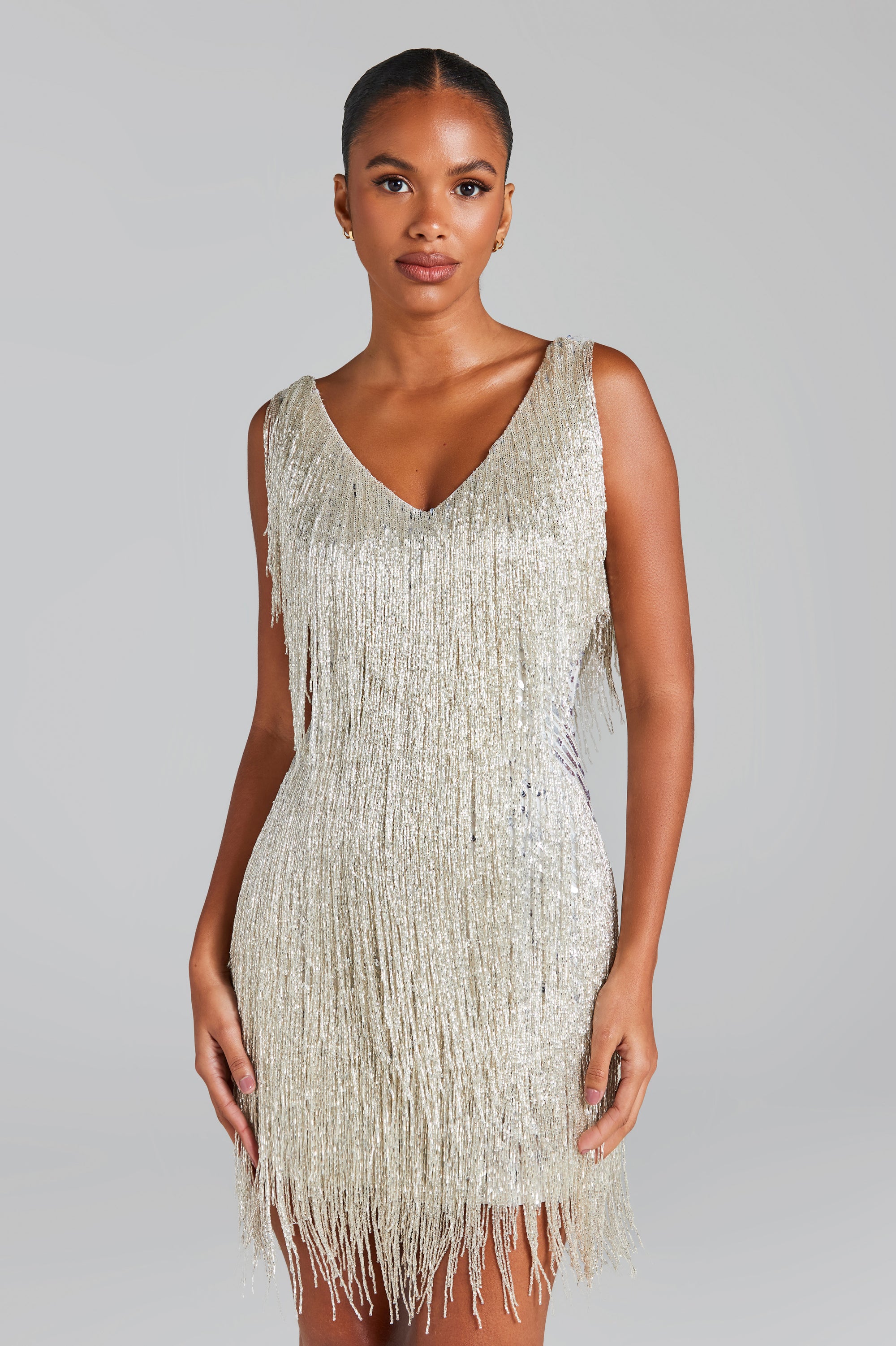 Sadie Silver Dress | Dresses | NADINE MERABI