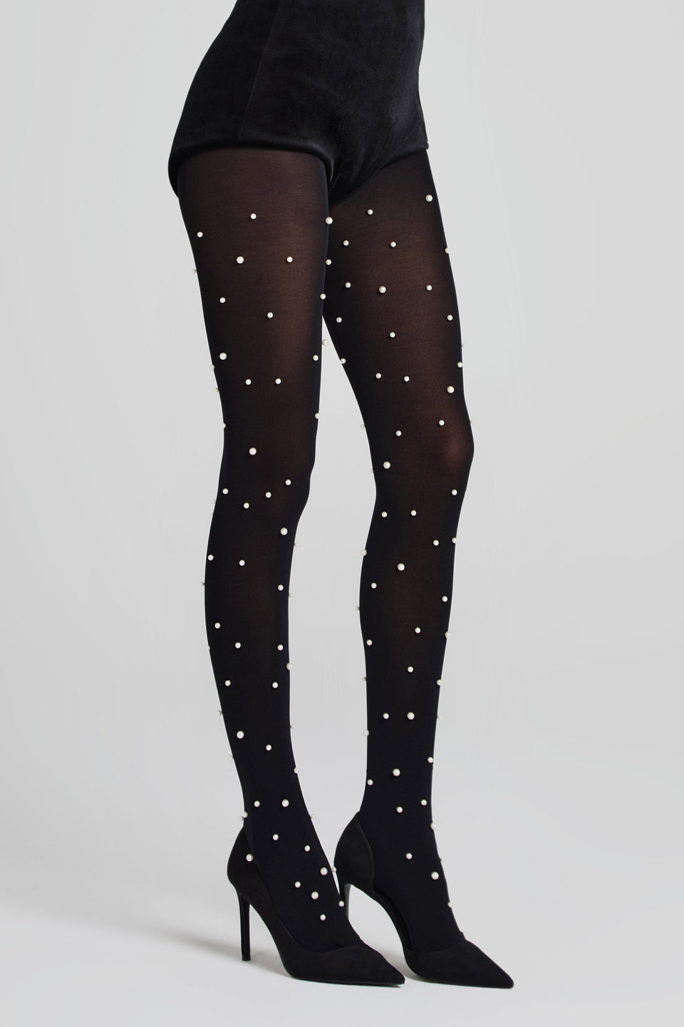 NADINE MERABI Accessory ONE SIZE Diana Black Tights