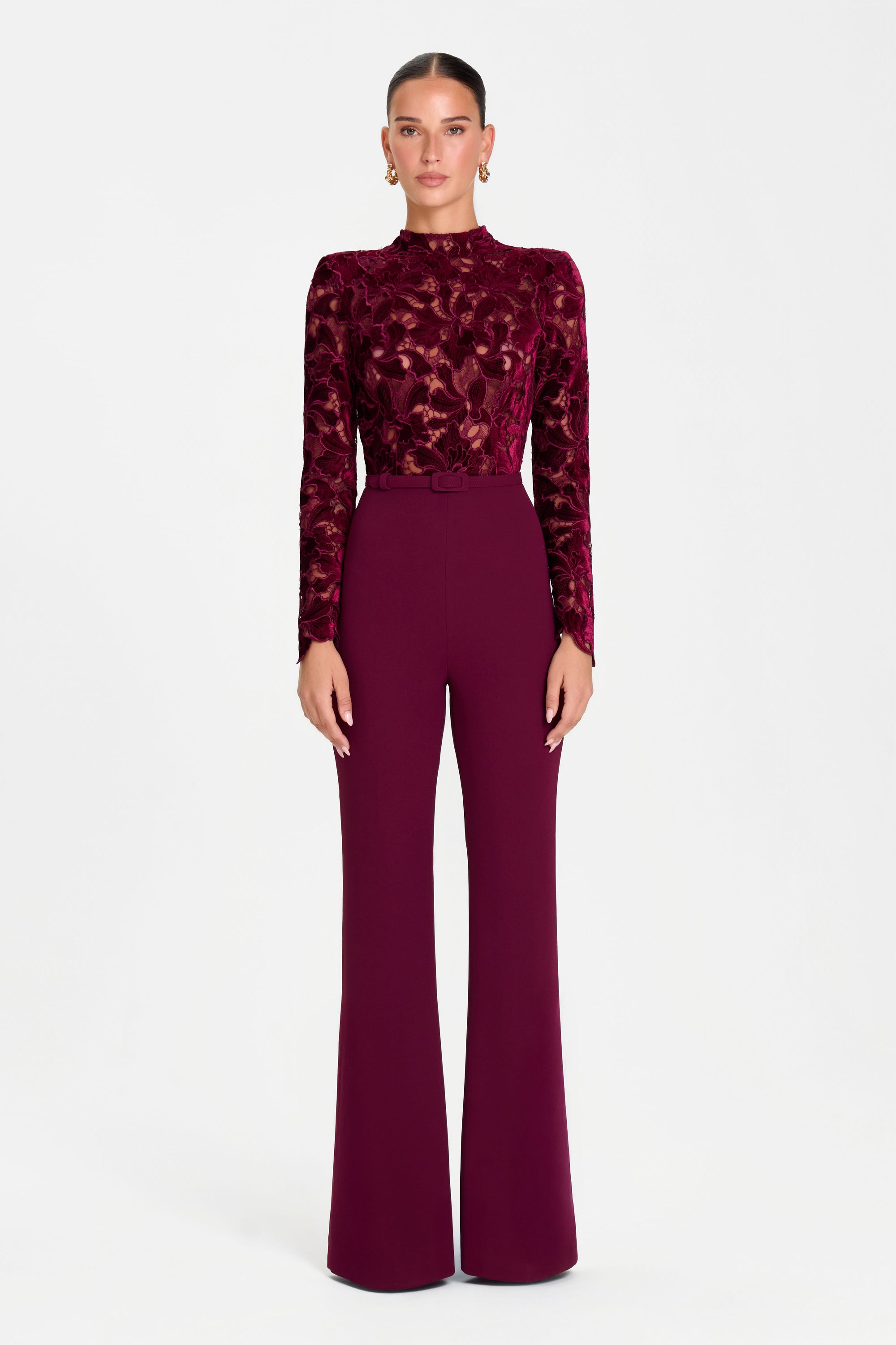 JUMPSUIT Jumpsuit Eleanor Burgundy Jumpsuit