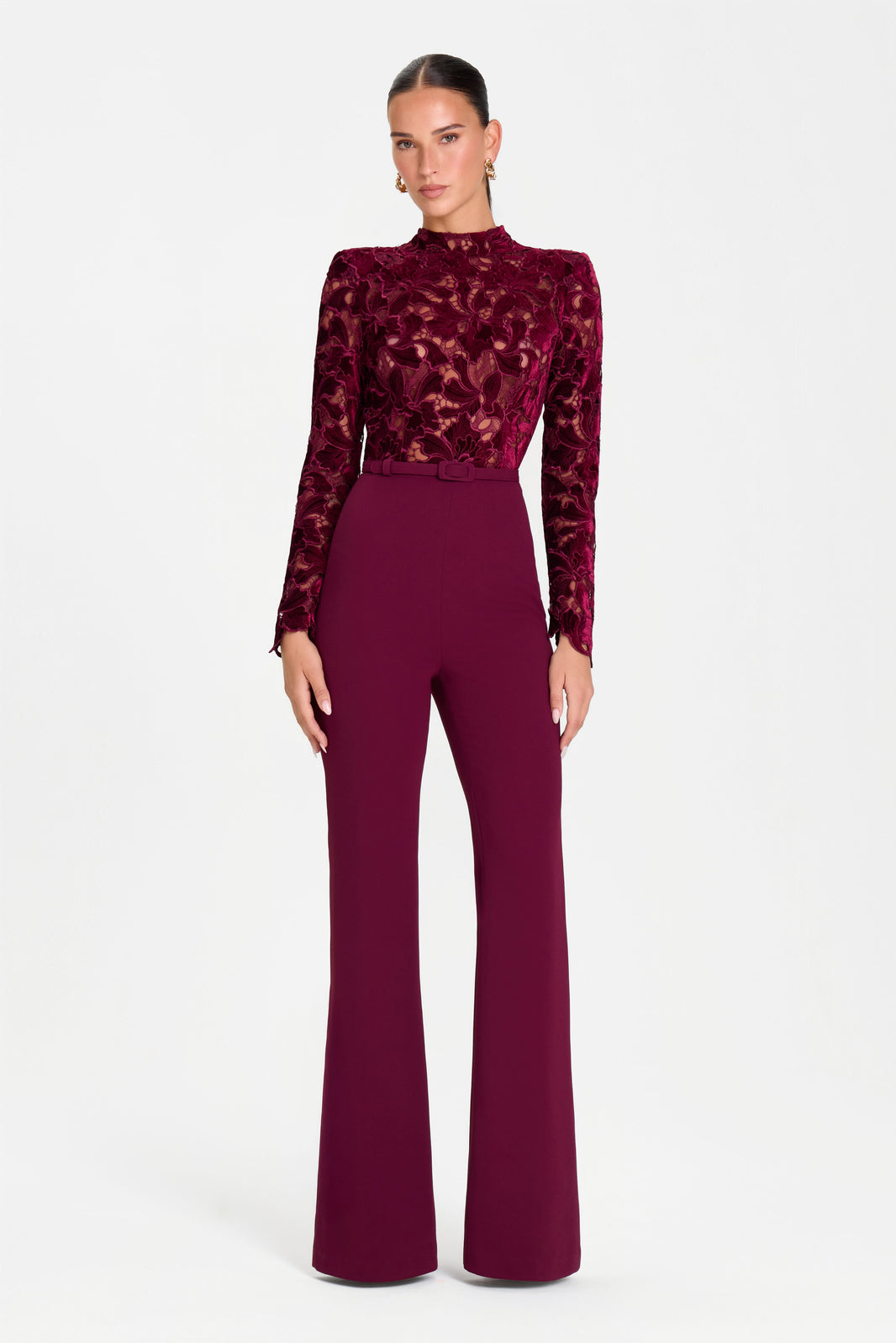 JUMPSUIT Jumpsuit Eleanor Burgundy Jumpsuit