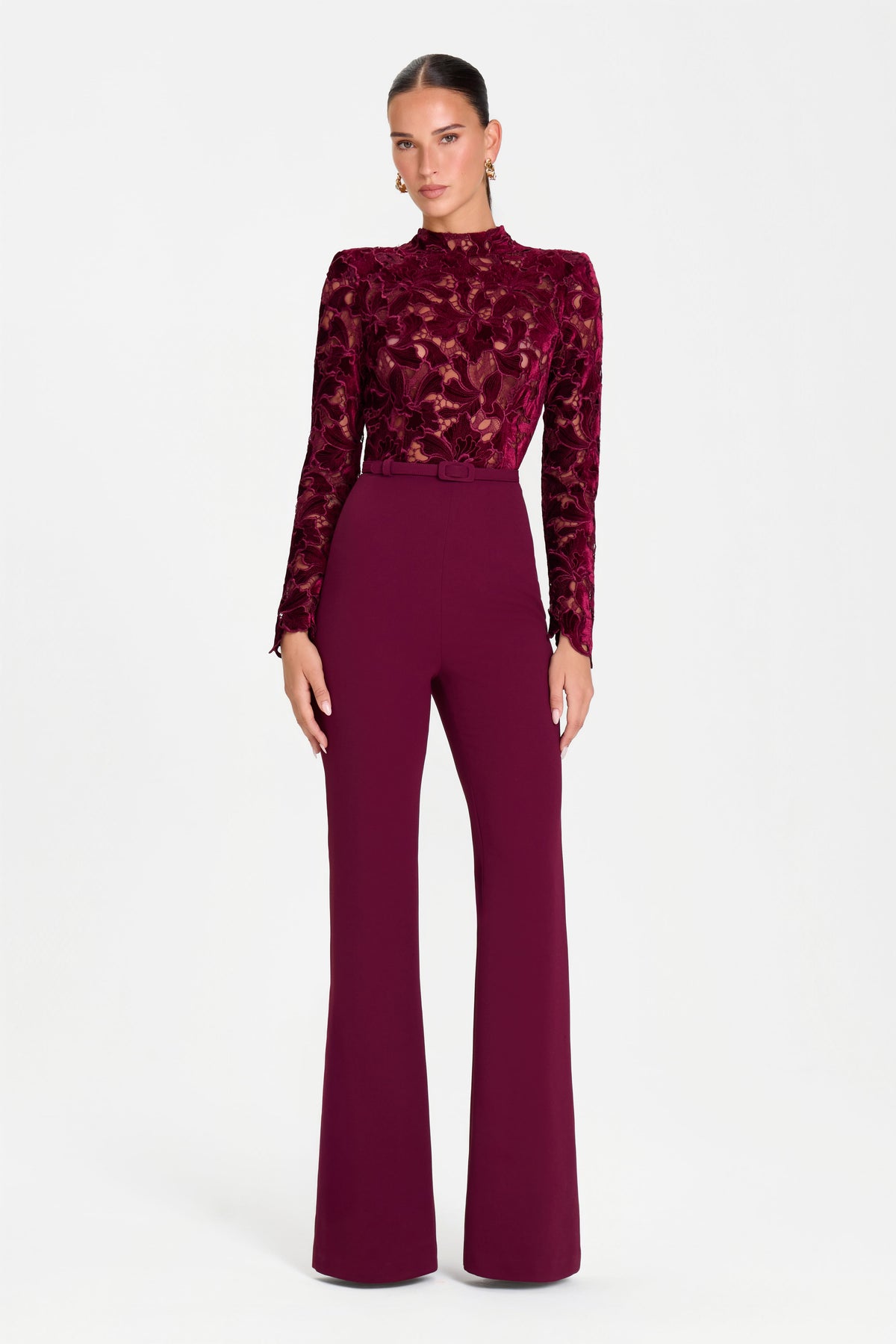 JUMPSUIT Jumpsuit Eleanor Burgundy Jumpsuit