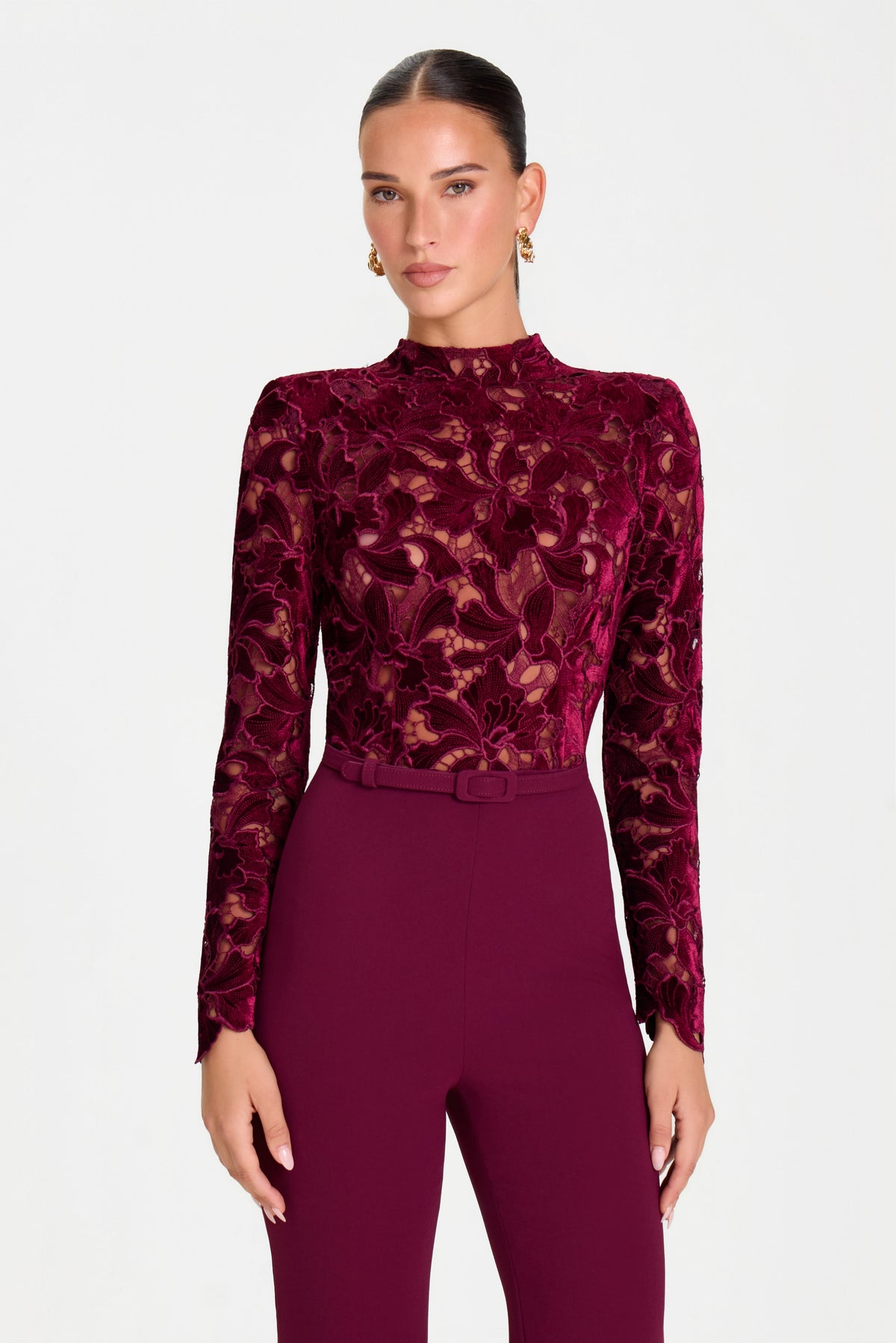JUMPSUIT Jumpsuit Eleanor Burgundy Jumpsuit