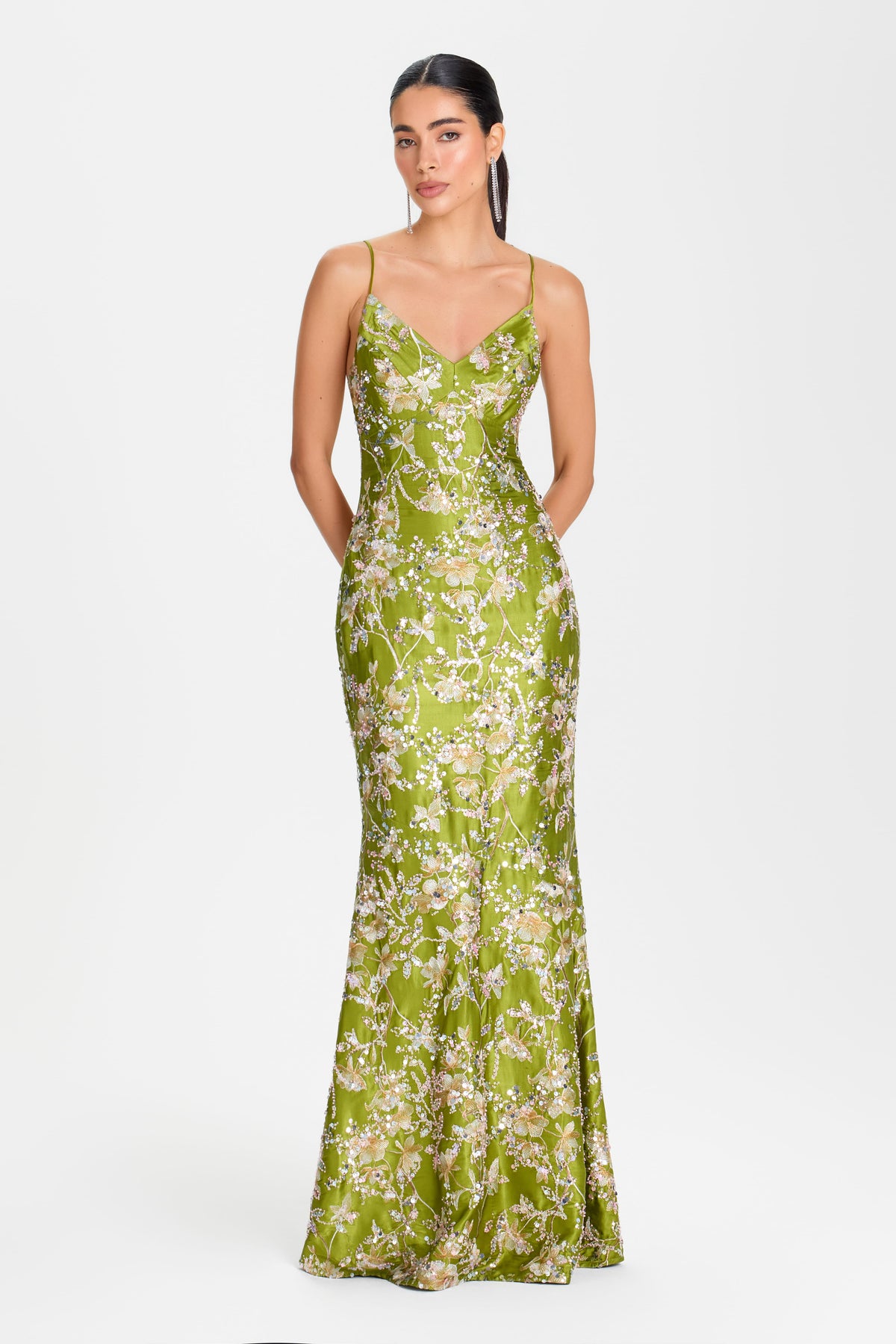 MAXI Dresses GIA GREEN DRESS