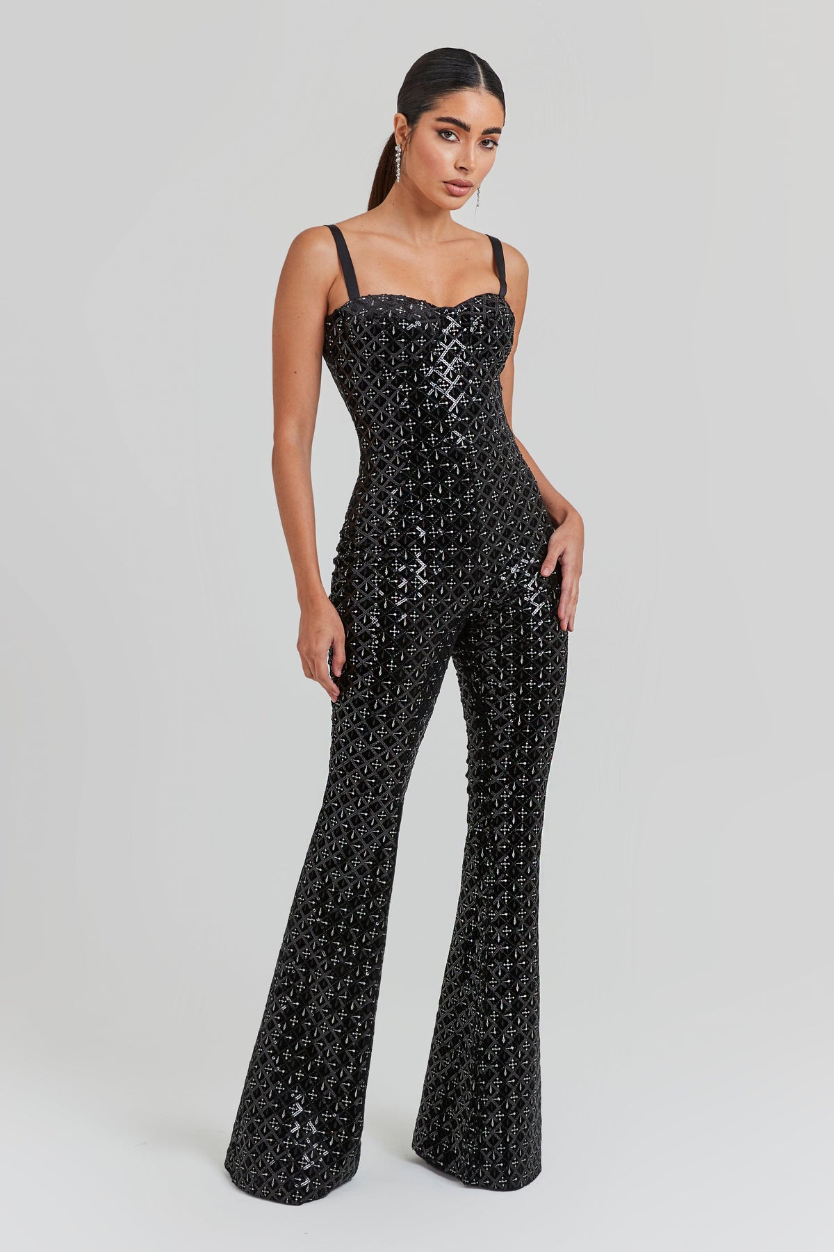 NADINE MERABI Jumpsuits Hailey Black Jumpsuit