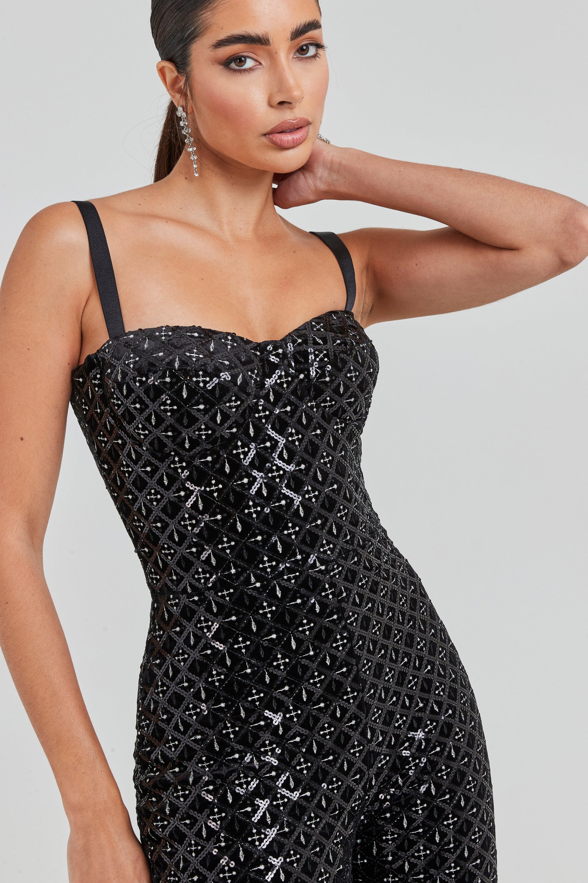 NADINE MERABI Jumpsuits Hailey Black Jumpsuit