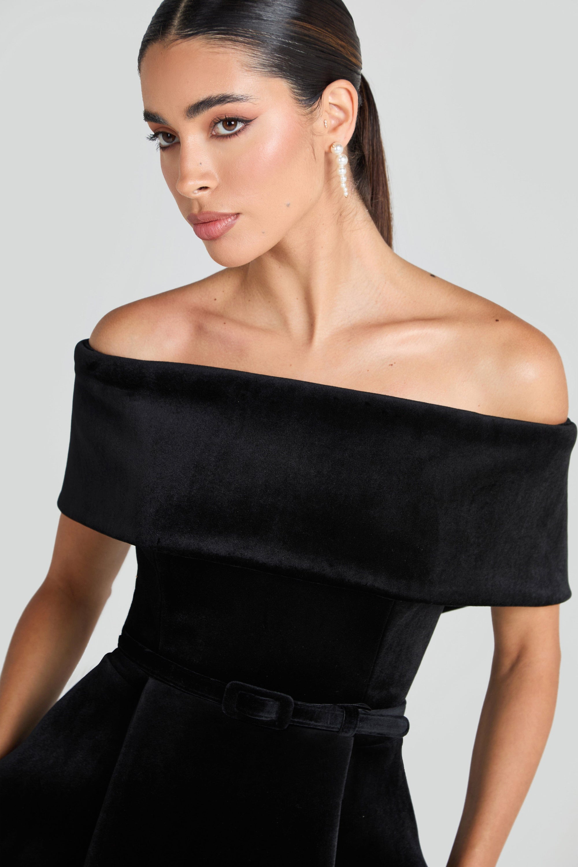 NADINE MERABI Dresses Carmen Black Dress
