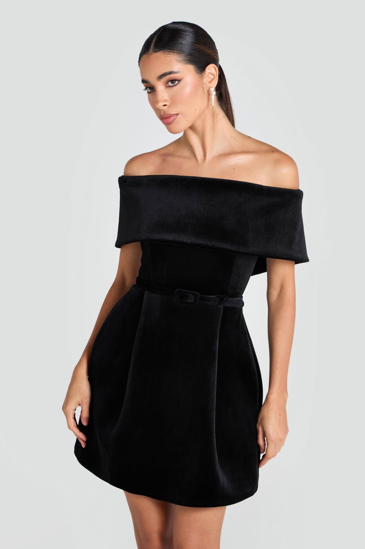 NADINE MERABI Dresses Carmen Black Dress