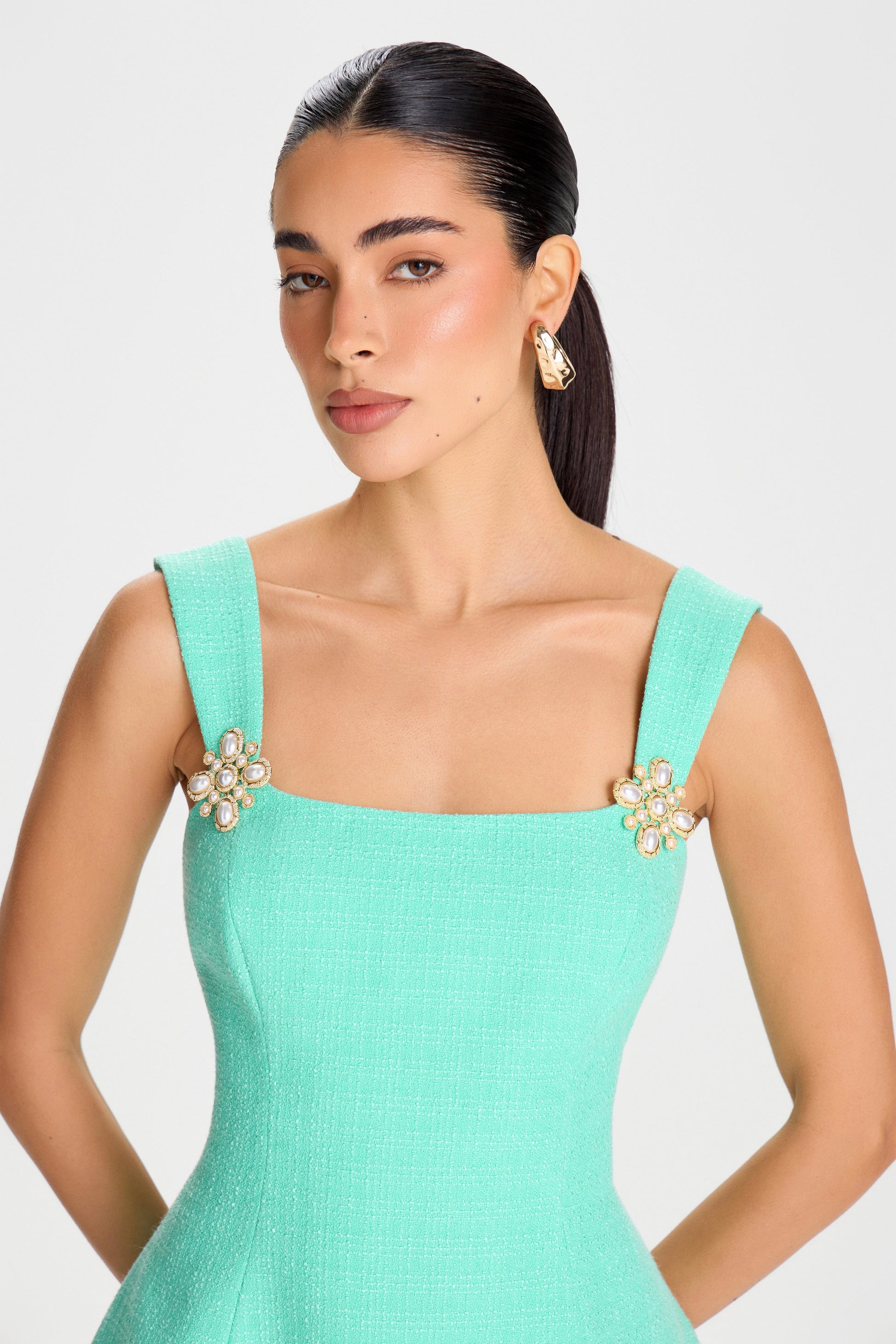 Isla Mint Dress | NADINE MERABI Isla Mint Dress | NADINE MERABI