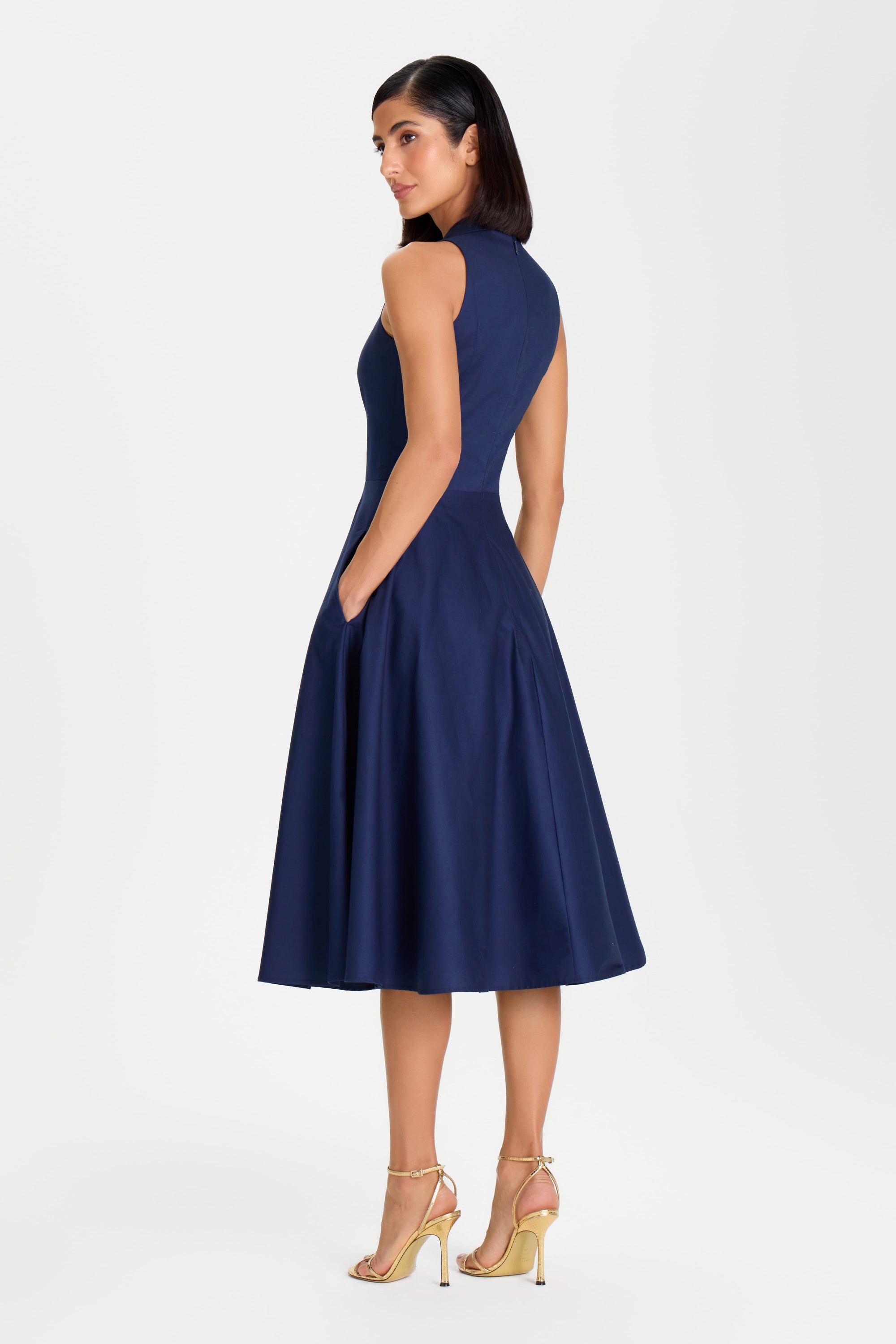 MIDI Dresses LAURA NAVY DRESS