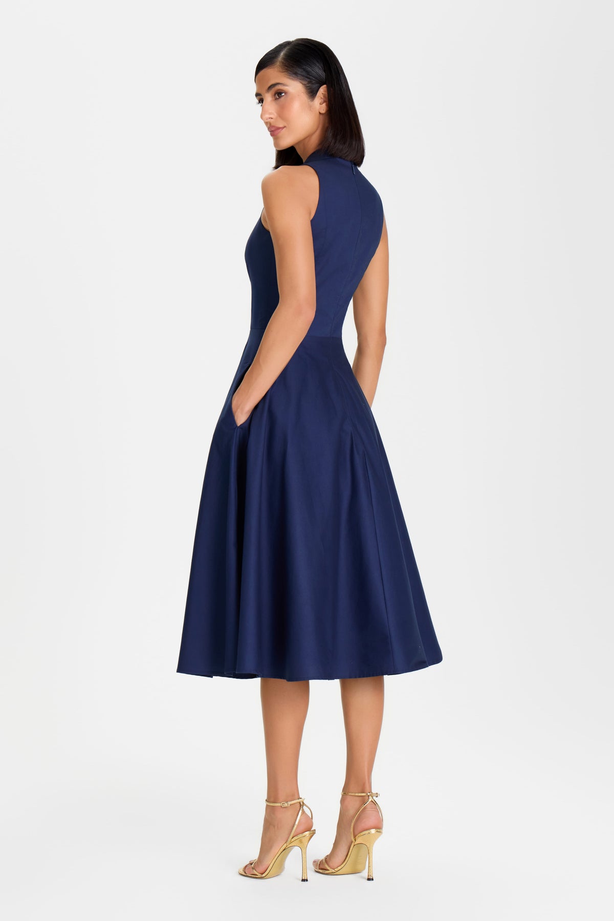 MIDI Dresses LAURA NAVY DRESS