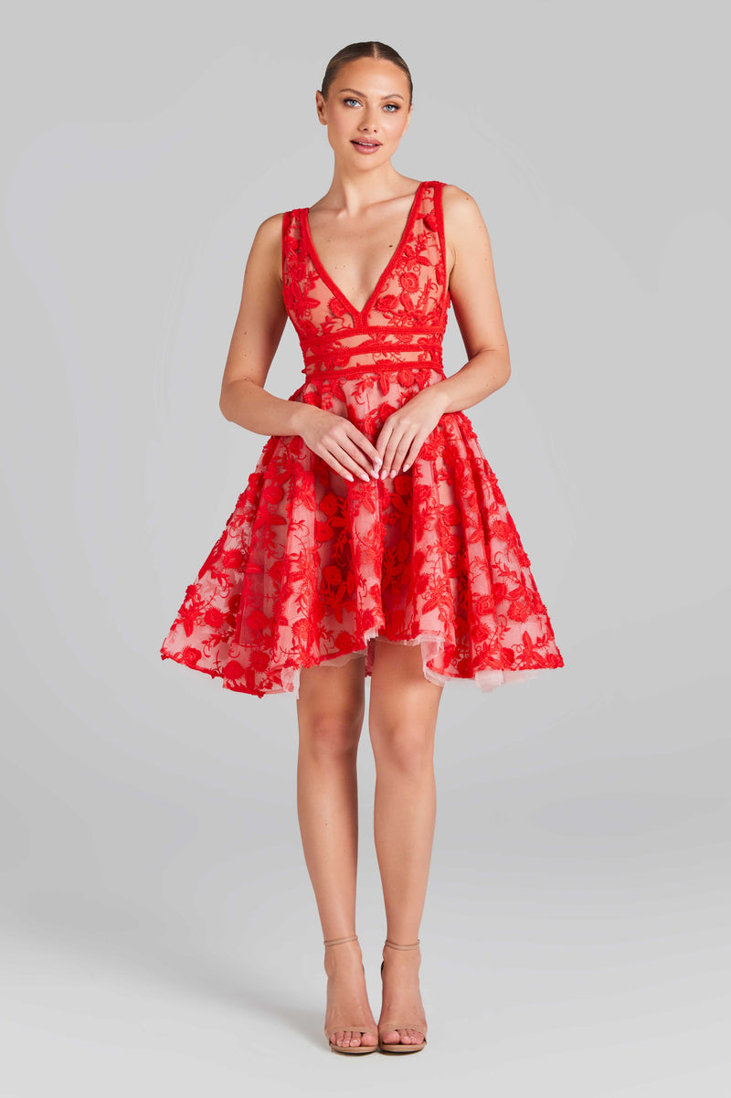 Lola Red Dress | Dresses | NADINE MERABI