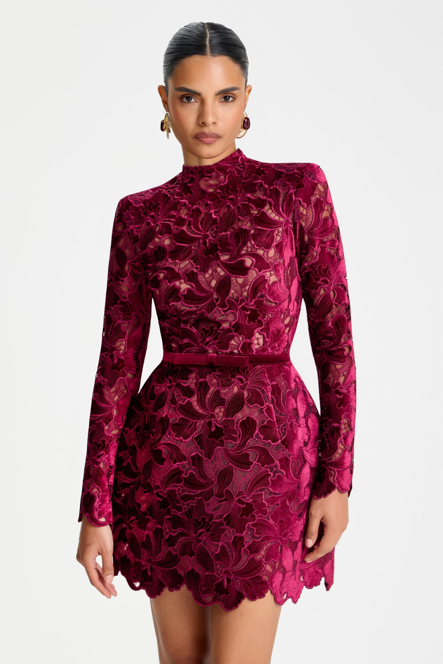 nadine merabi burgundy dress From apritif to after-hours, LYDIA does it all. Now in burgundy, but not for long