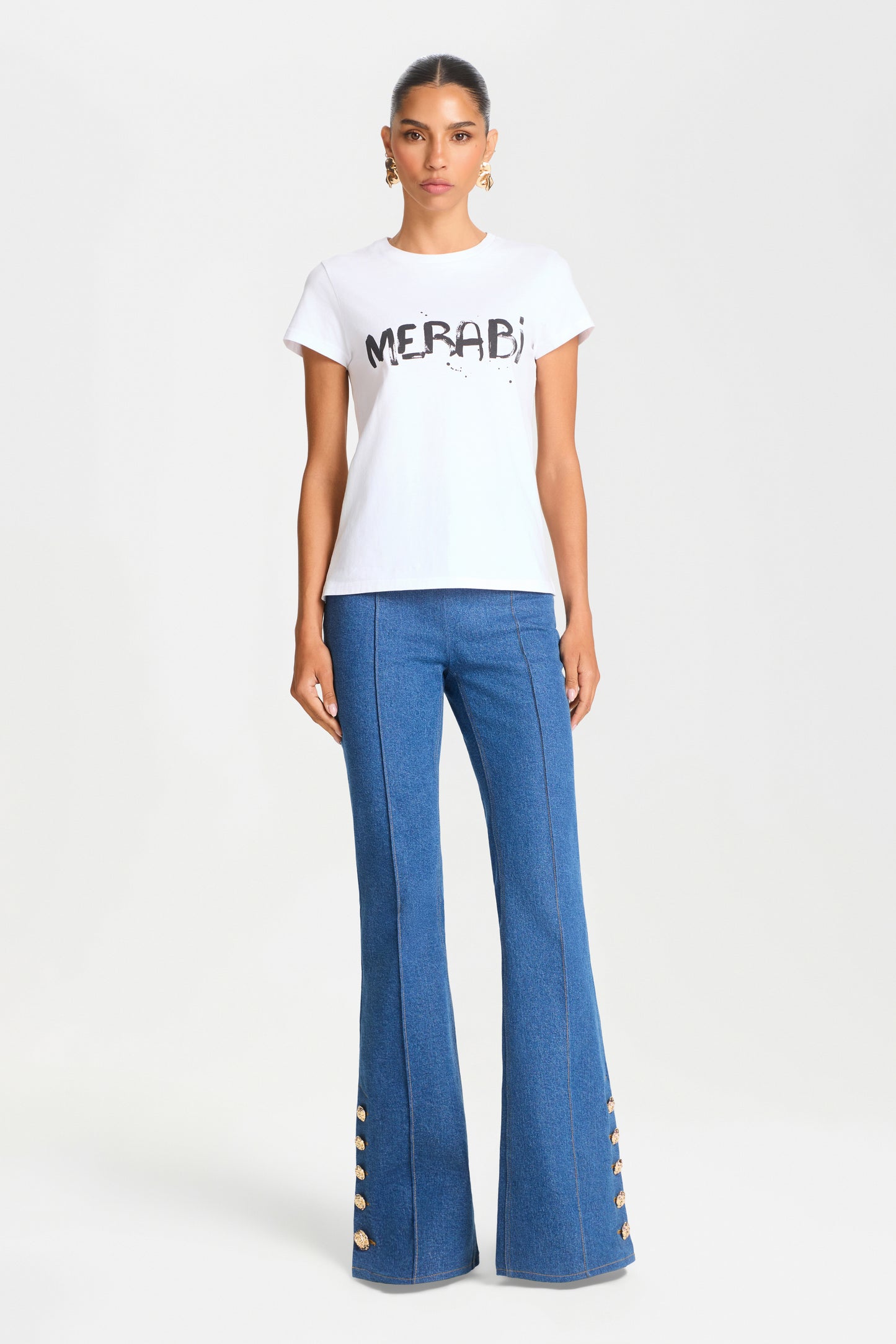 MERABI WHITE LOGO T-SHIRT