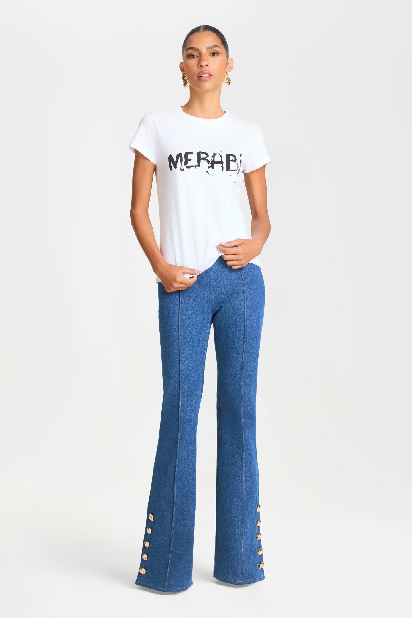 MERABI WHITE LOGO T-SHIRT